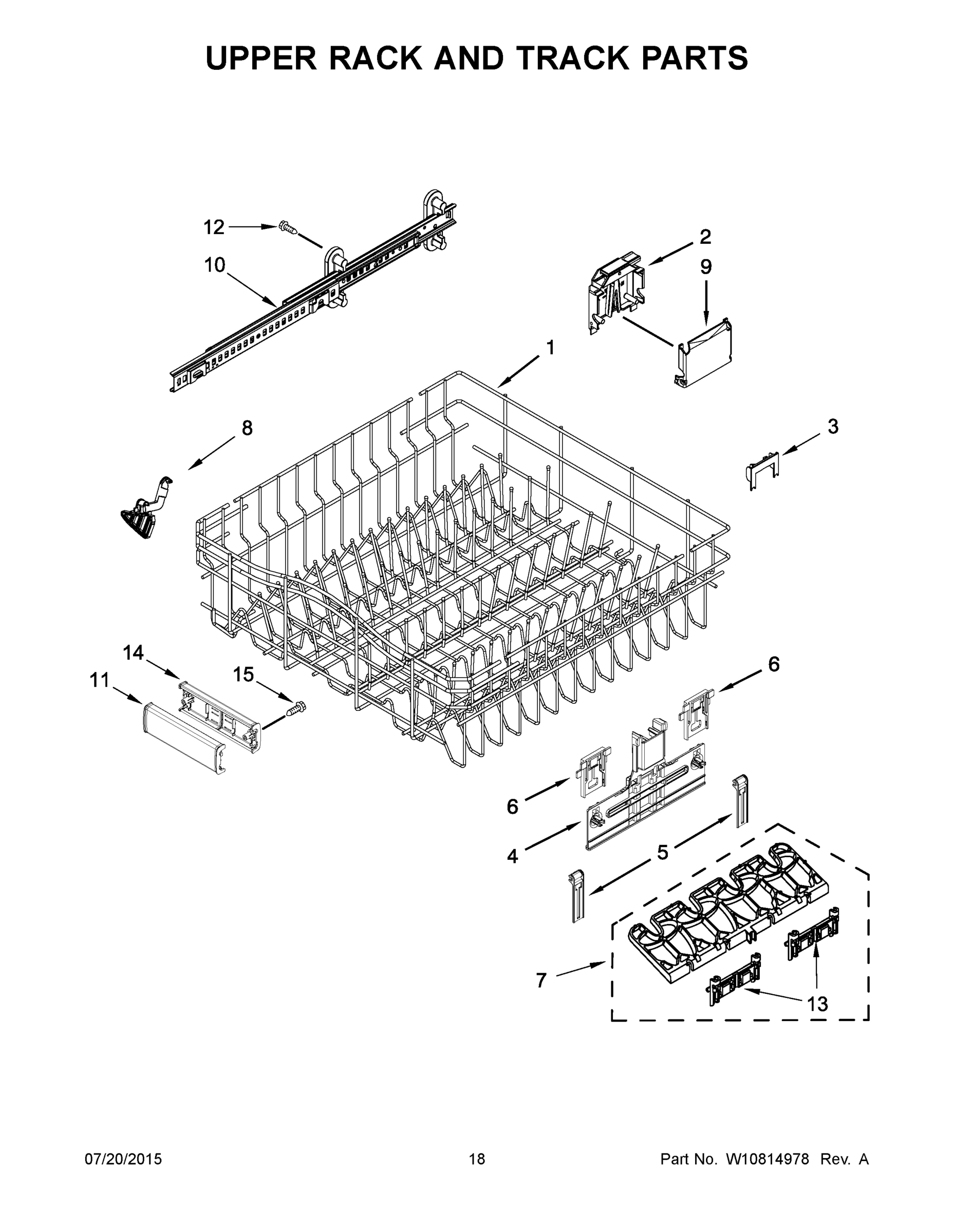 10 - UPPER RACK AND TRACK PARTS