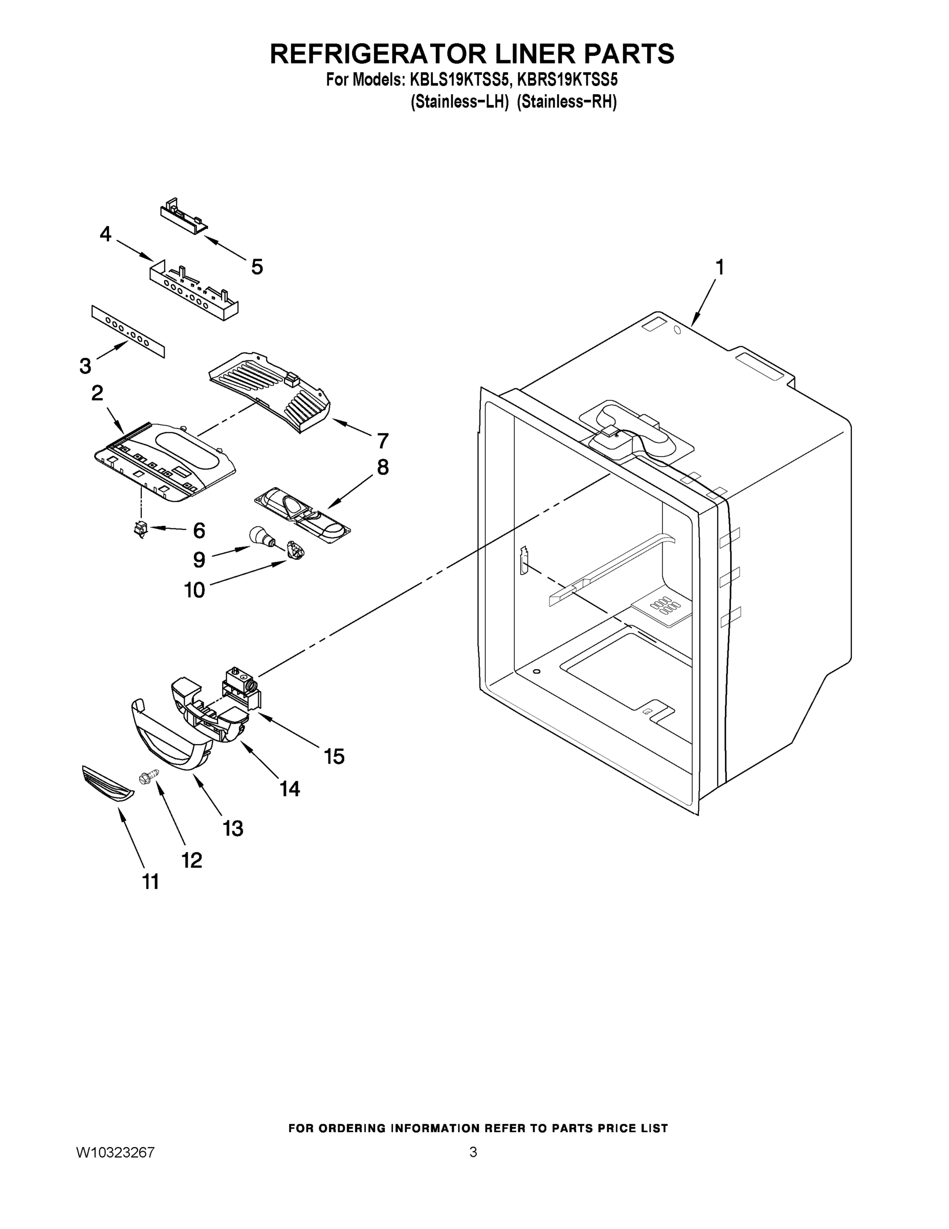 02 - REFRIGERATOR LINER PARTS