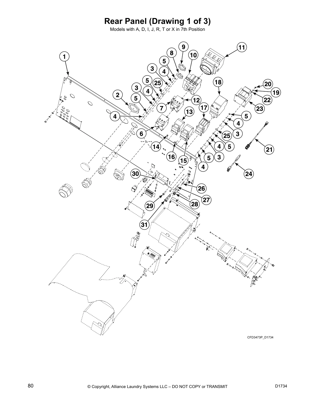 Rear Panel (Drawing 1 of 3)