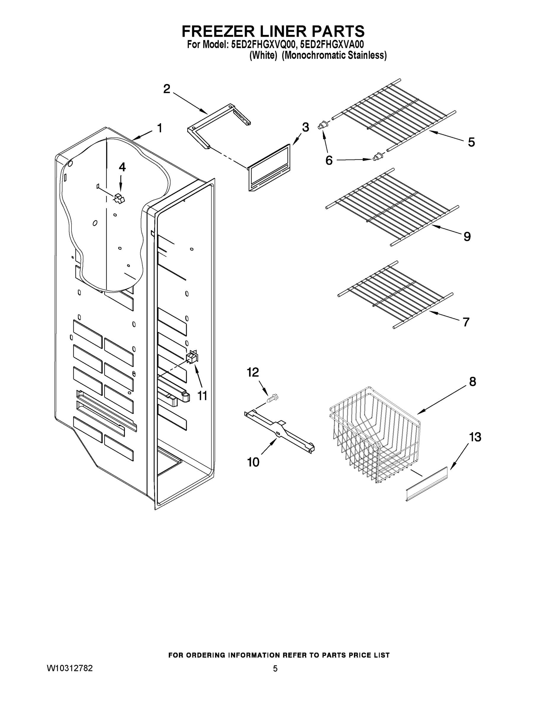 04 - FREEZER LINER PARTS