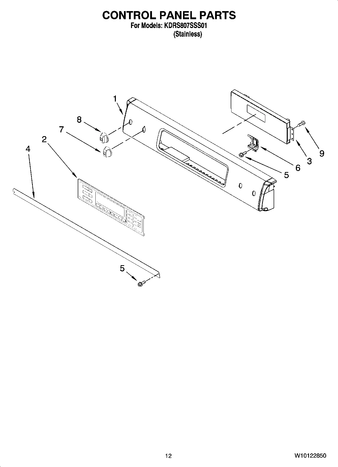 09 - CONTROL PANEL PARTS, OPTIONAL PARTS (NOT INCLUDED)