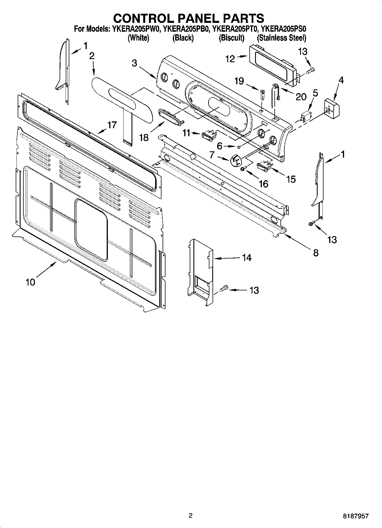 02 - CONTROL PANEL PARTS