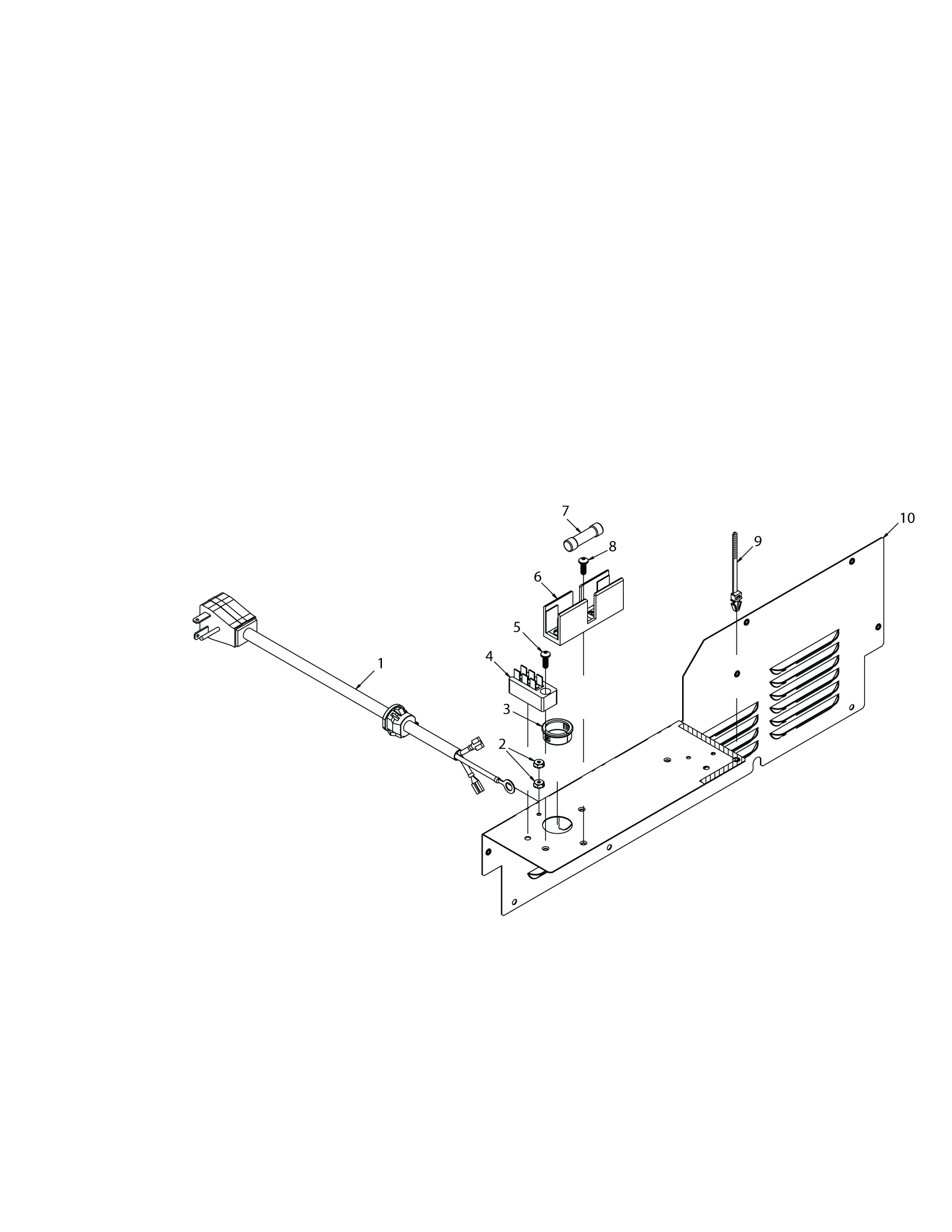 LOWER ACCESS PANEL / POWER CORD / FUSE