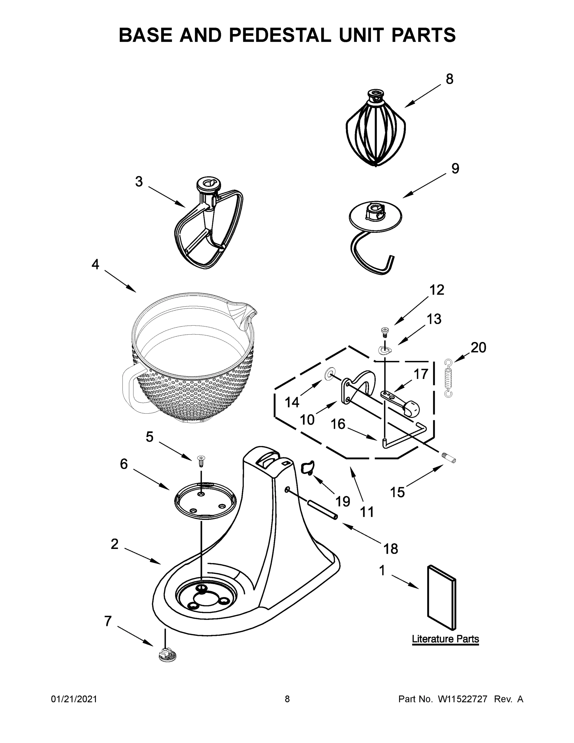 05 - BASE AND PEDESTAL UNIT PARTS