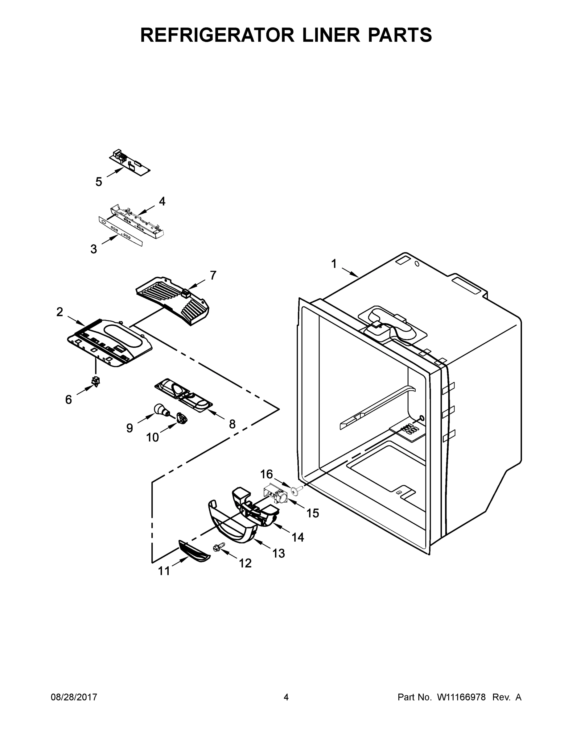 03 - REFRIGERATOR LINER PARTS