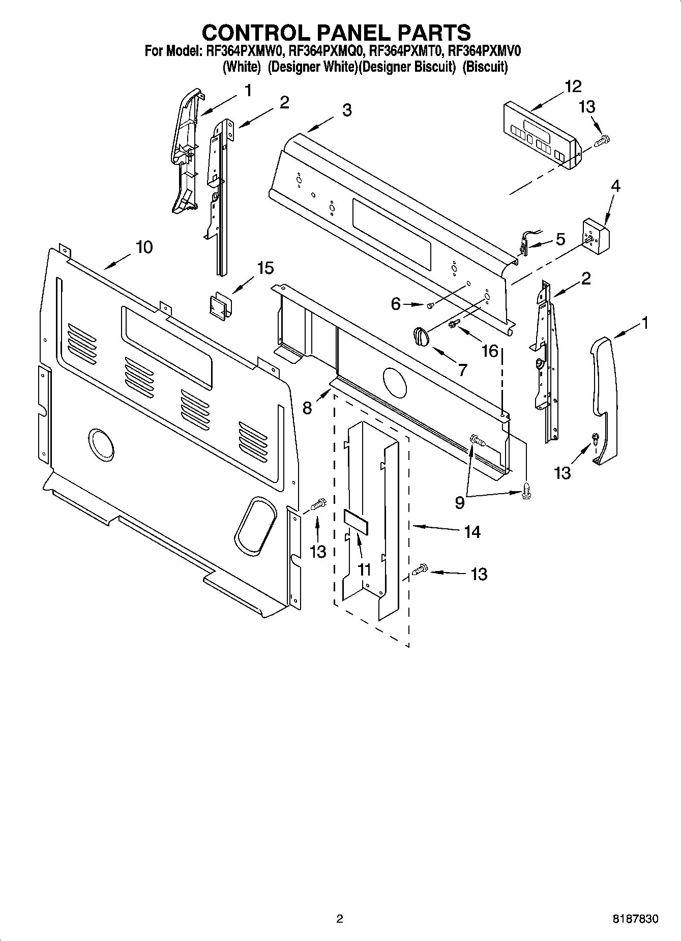 02 - CONTROL PANEL PARTS