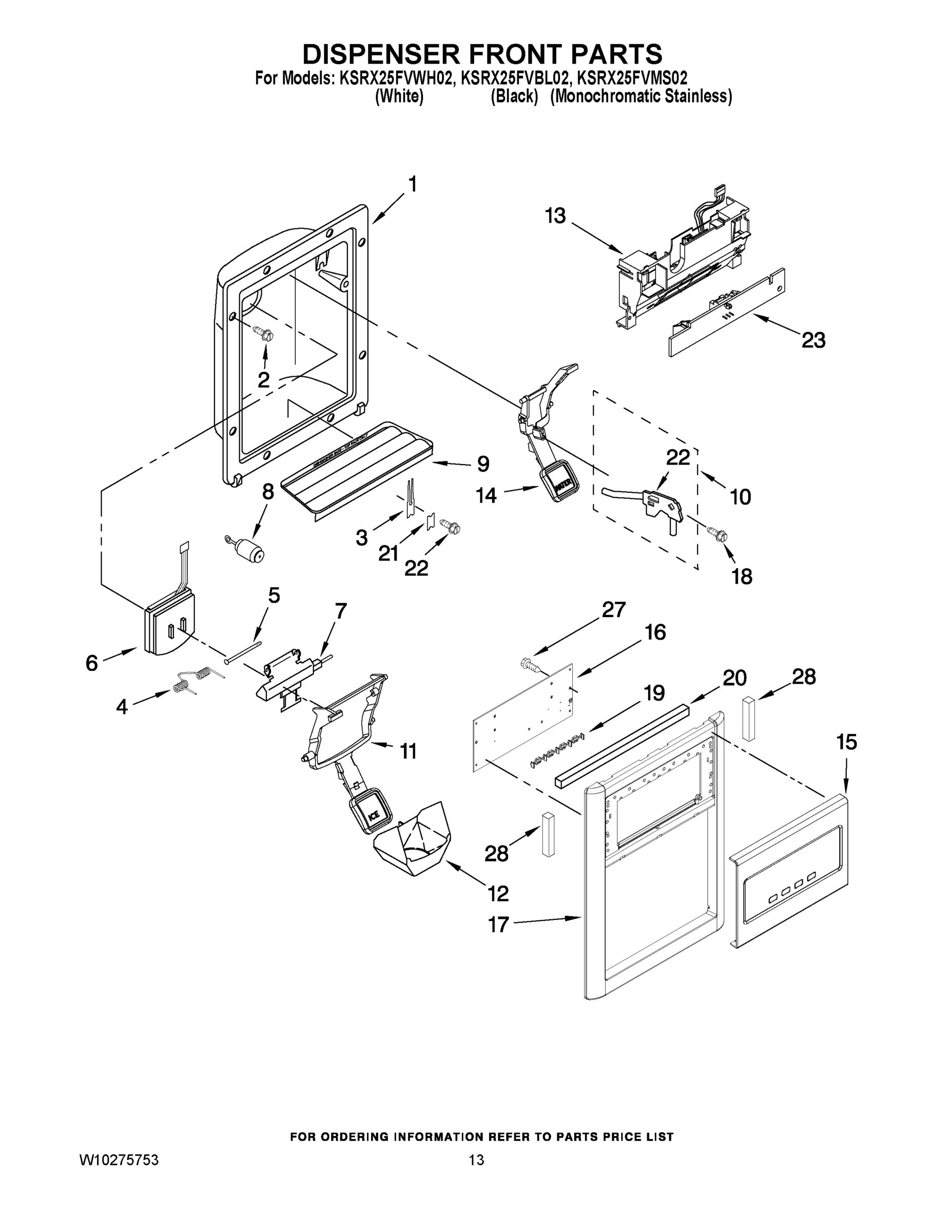 08 - DISPENSER FRONT PARTS