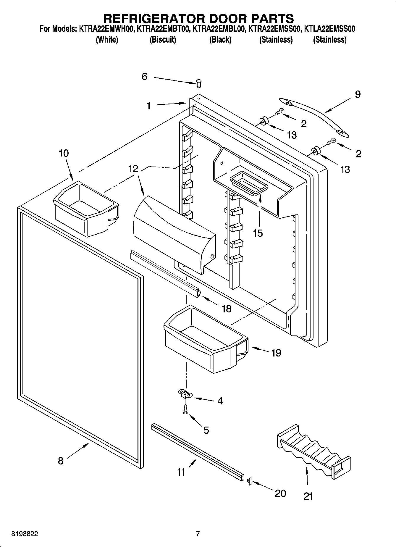 04 - REFRIGERATOR DOOR PARTS
