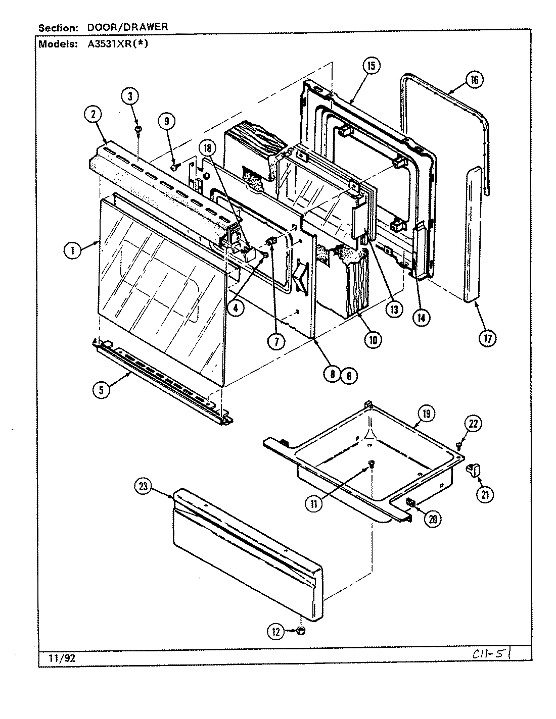 03 - DOOR/DRAWER (A3531XR)