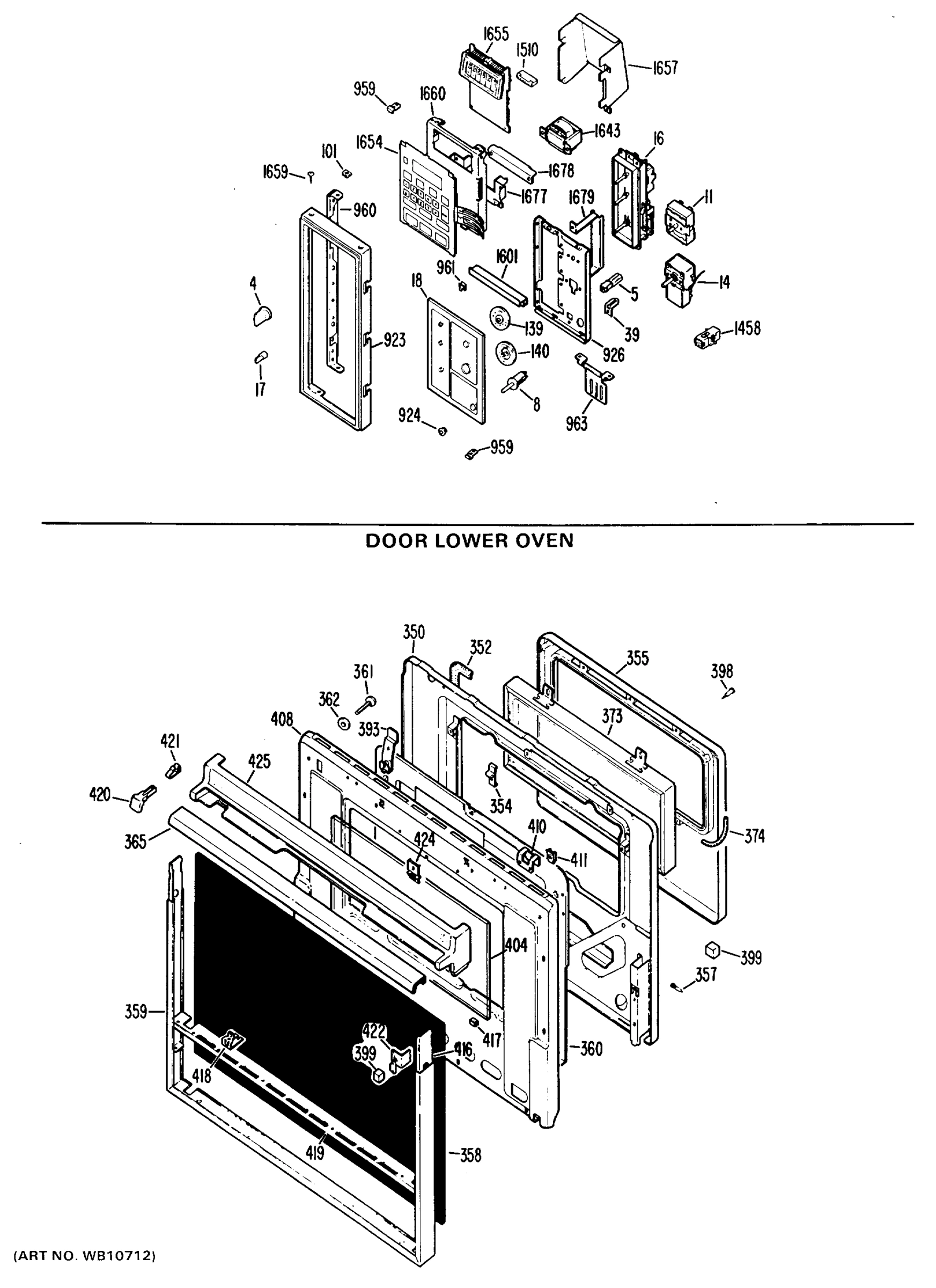 DOOR LOWER OVEN