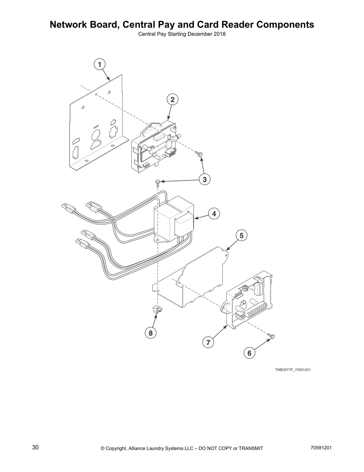 Network Board, Central Pay and Card Reader Components