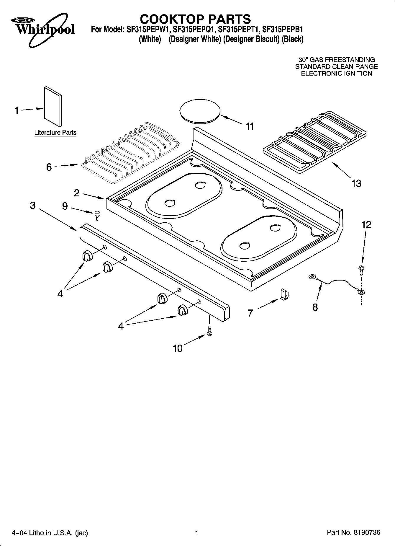 01 - COOKTOP PARTS
