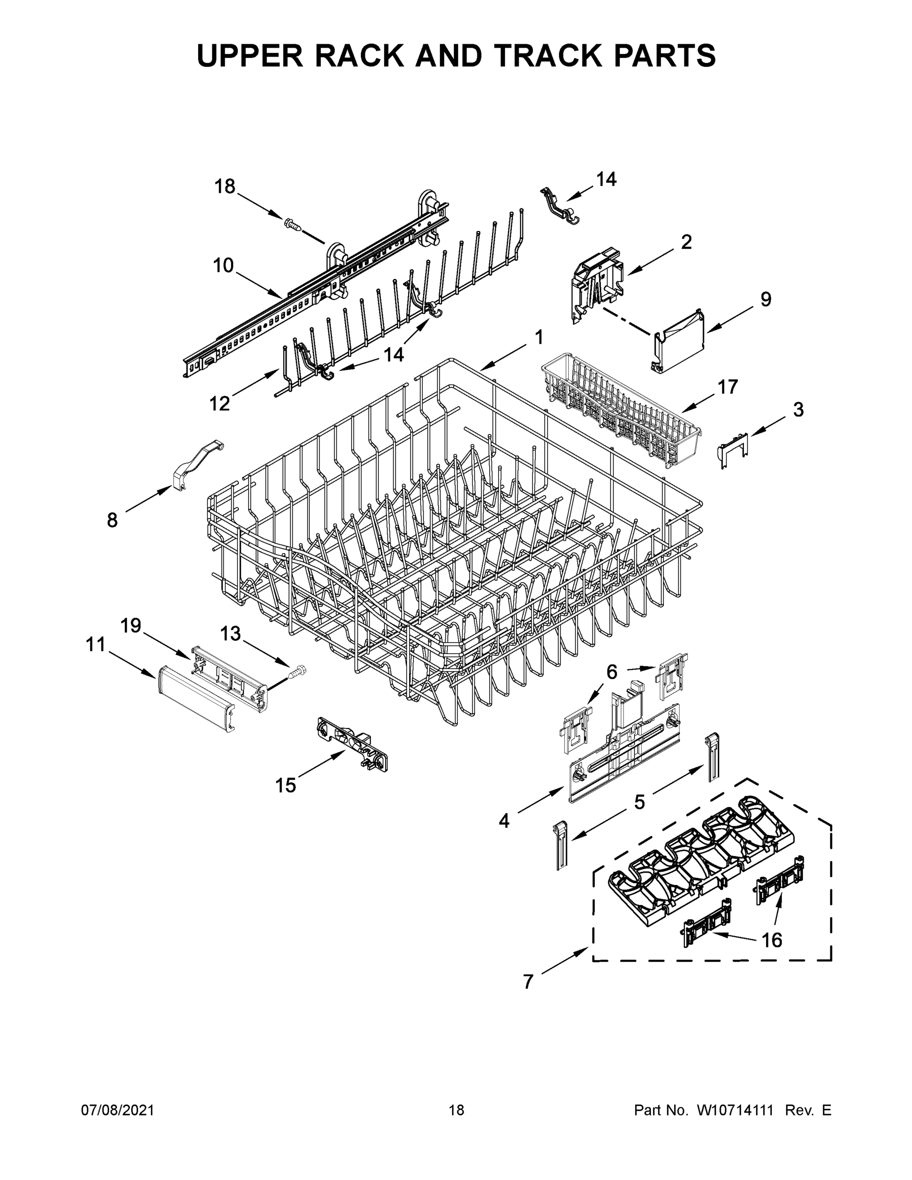 10 - UPPER RACK AND TRACK PARTS