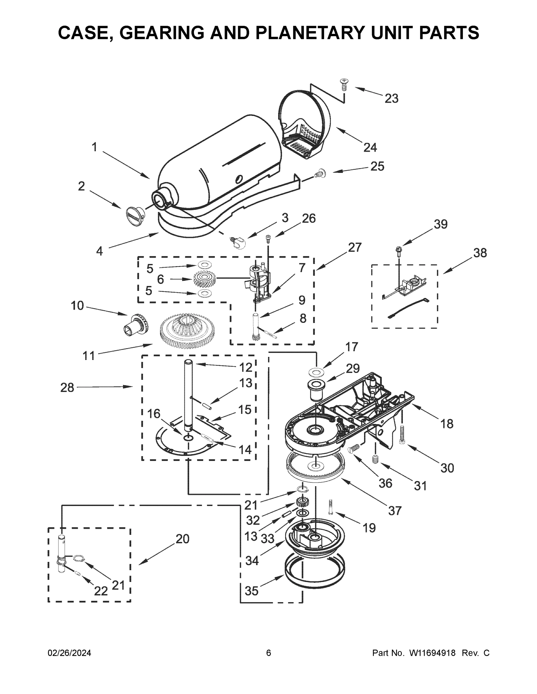 04 - CASE, GEARING AND PLANETARY UNIT PARTS