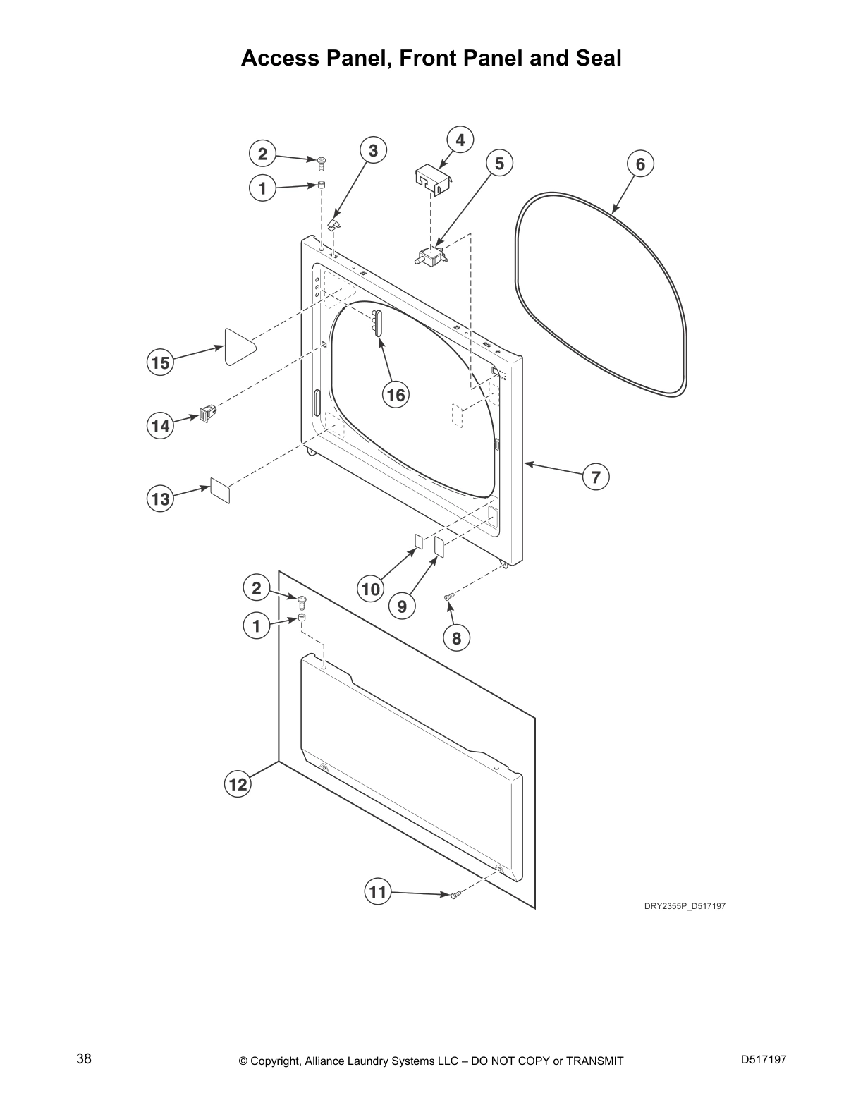 Access Panel, Front Panel and Seal