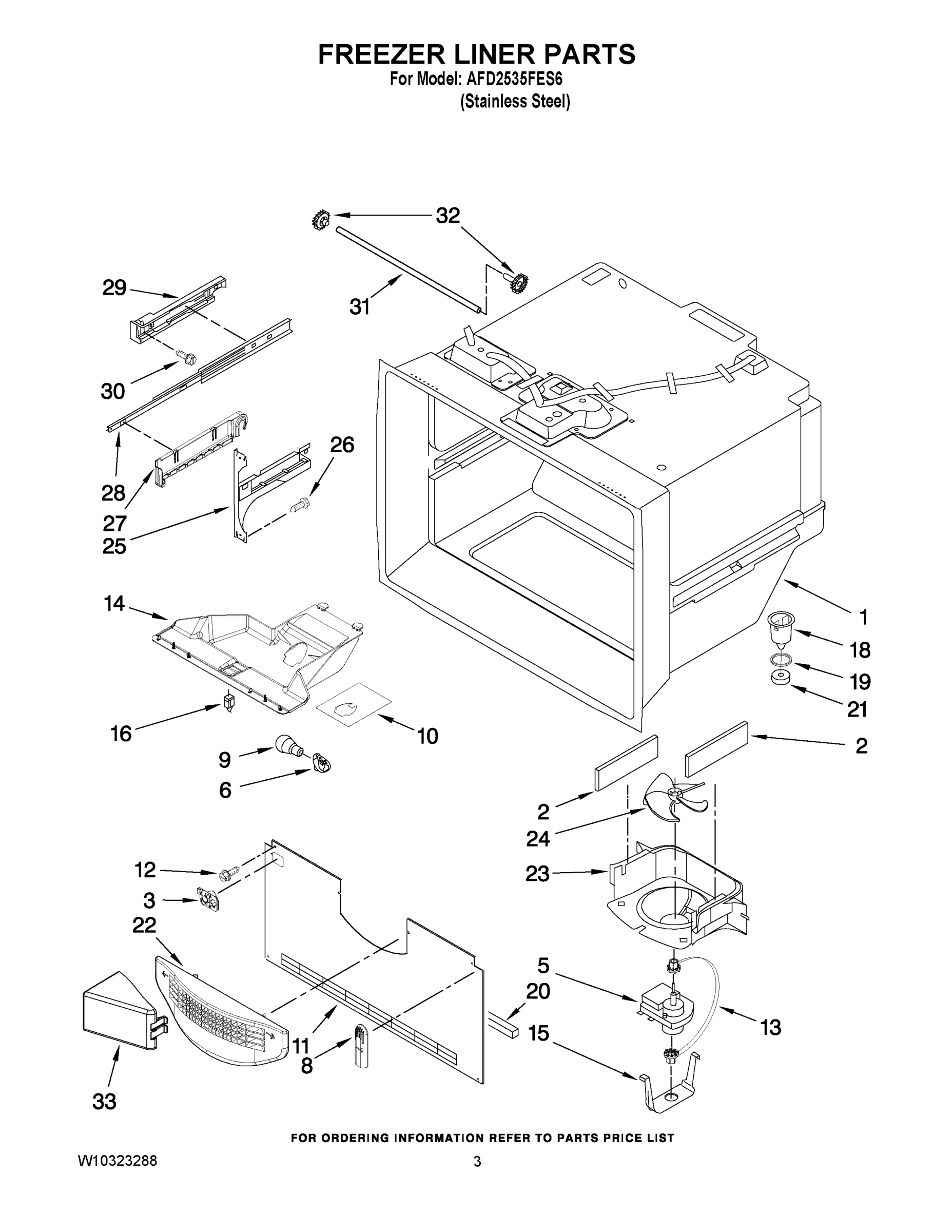 02 - FREEZER LINER PARTS