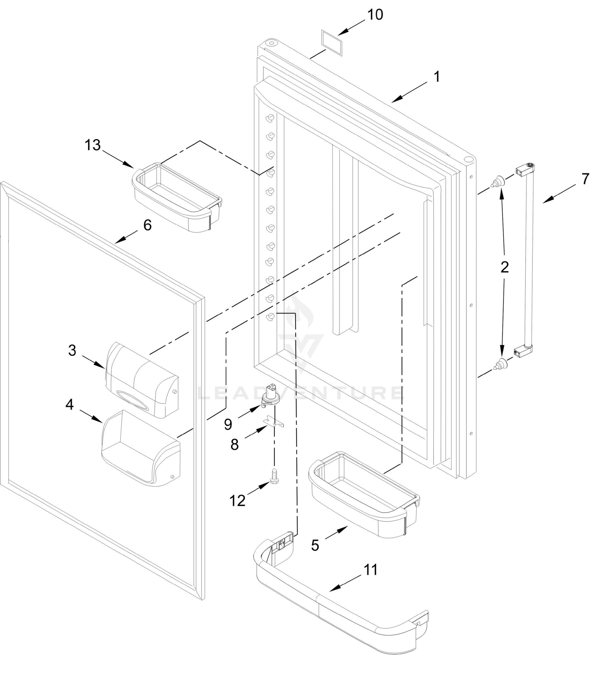 REFRIGERATOR DOOR PARTS