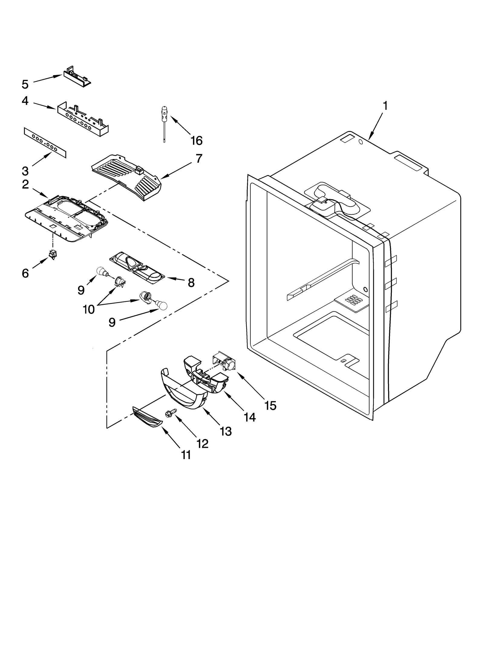 REFRIGERATOR LINER PARTS
