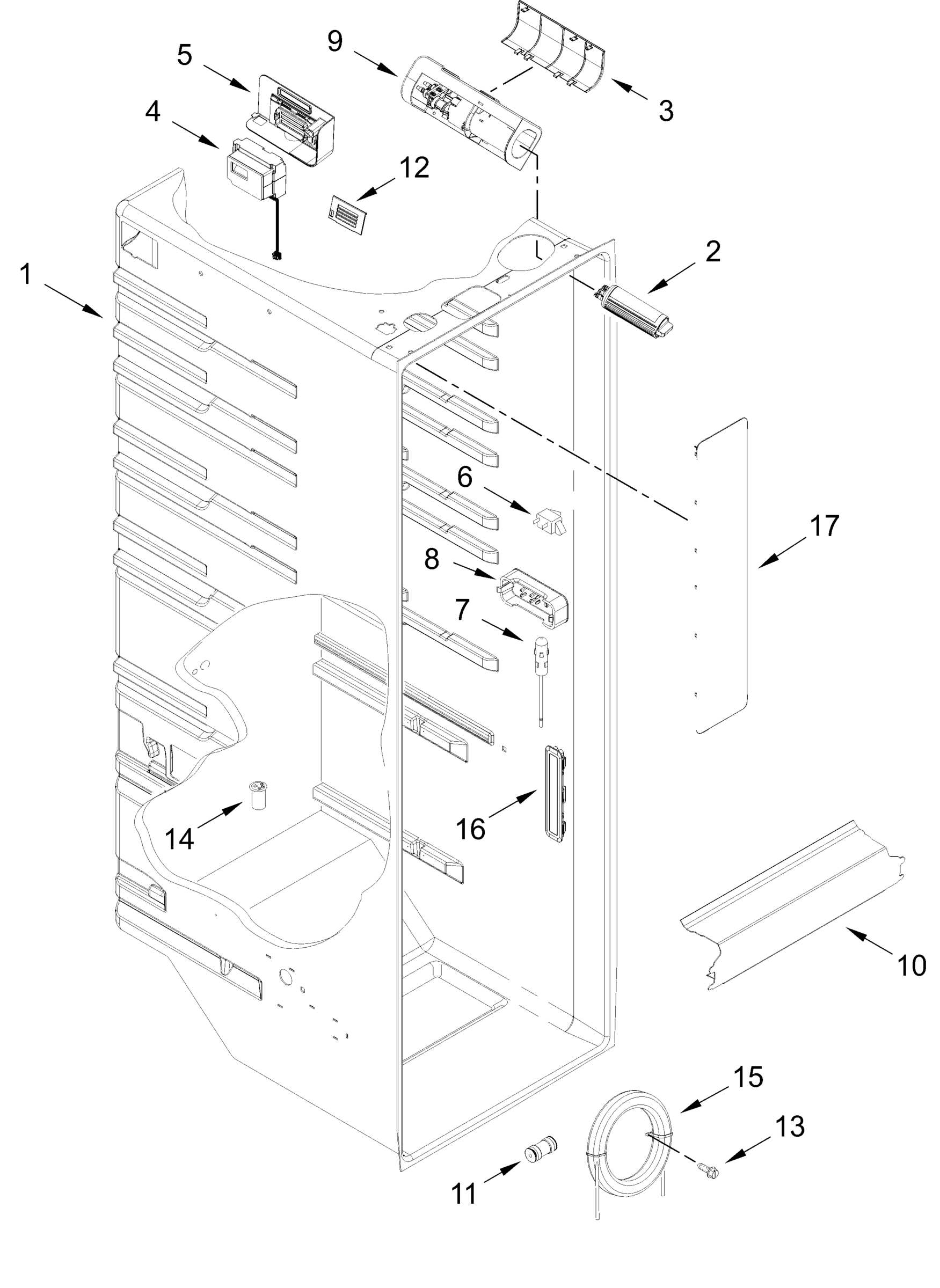 REFRIGERATOR LINER PARTS