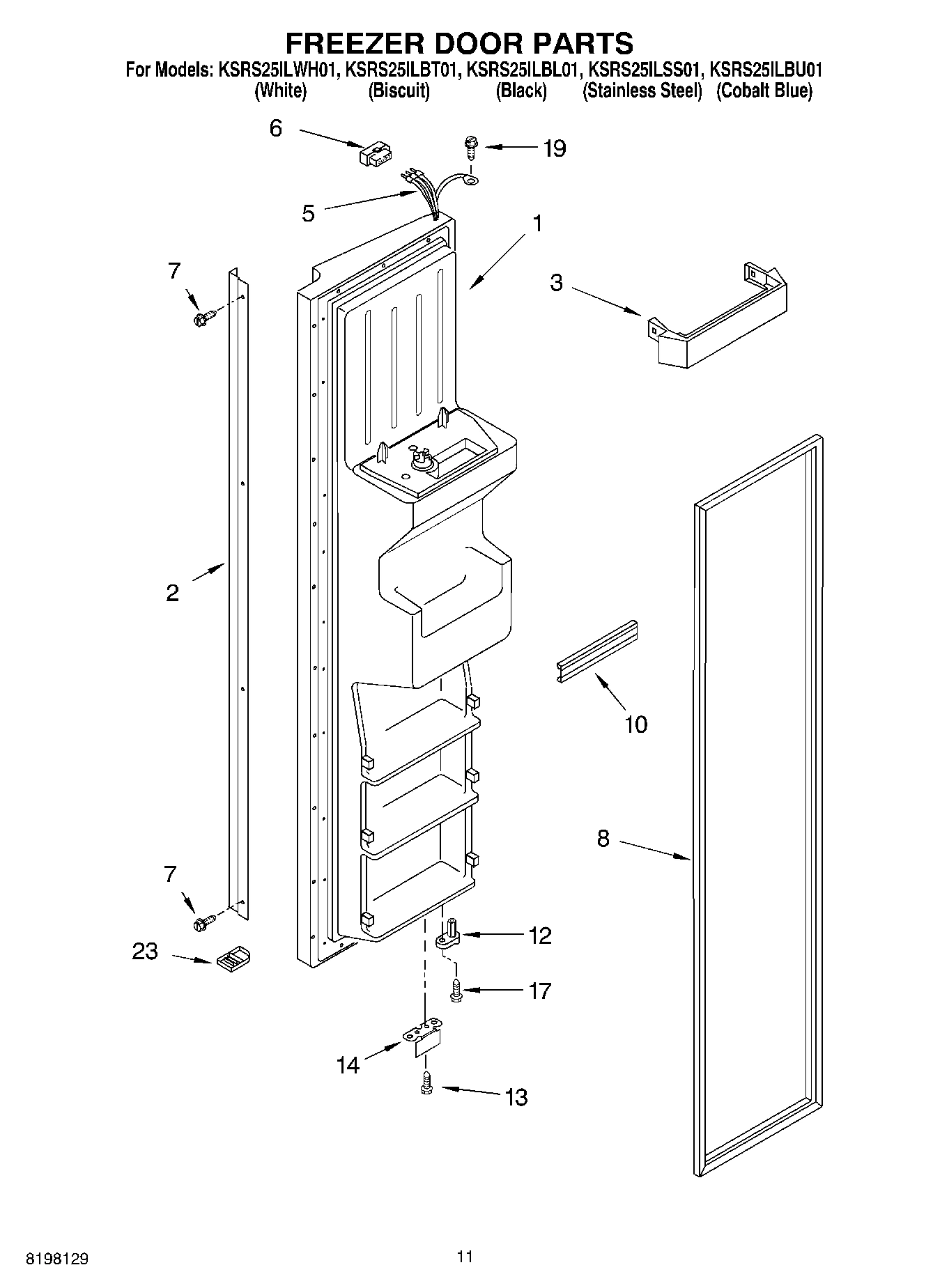 07 - FREEZER DOOR PARTS