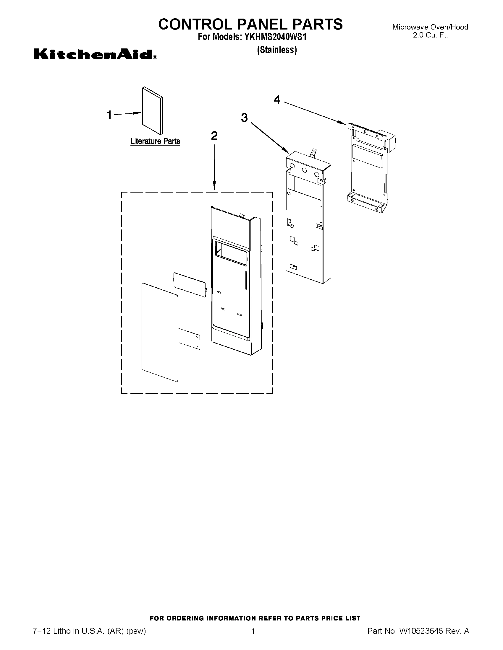 01 - CONTROL PANEL PARTS