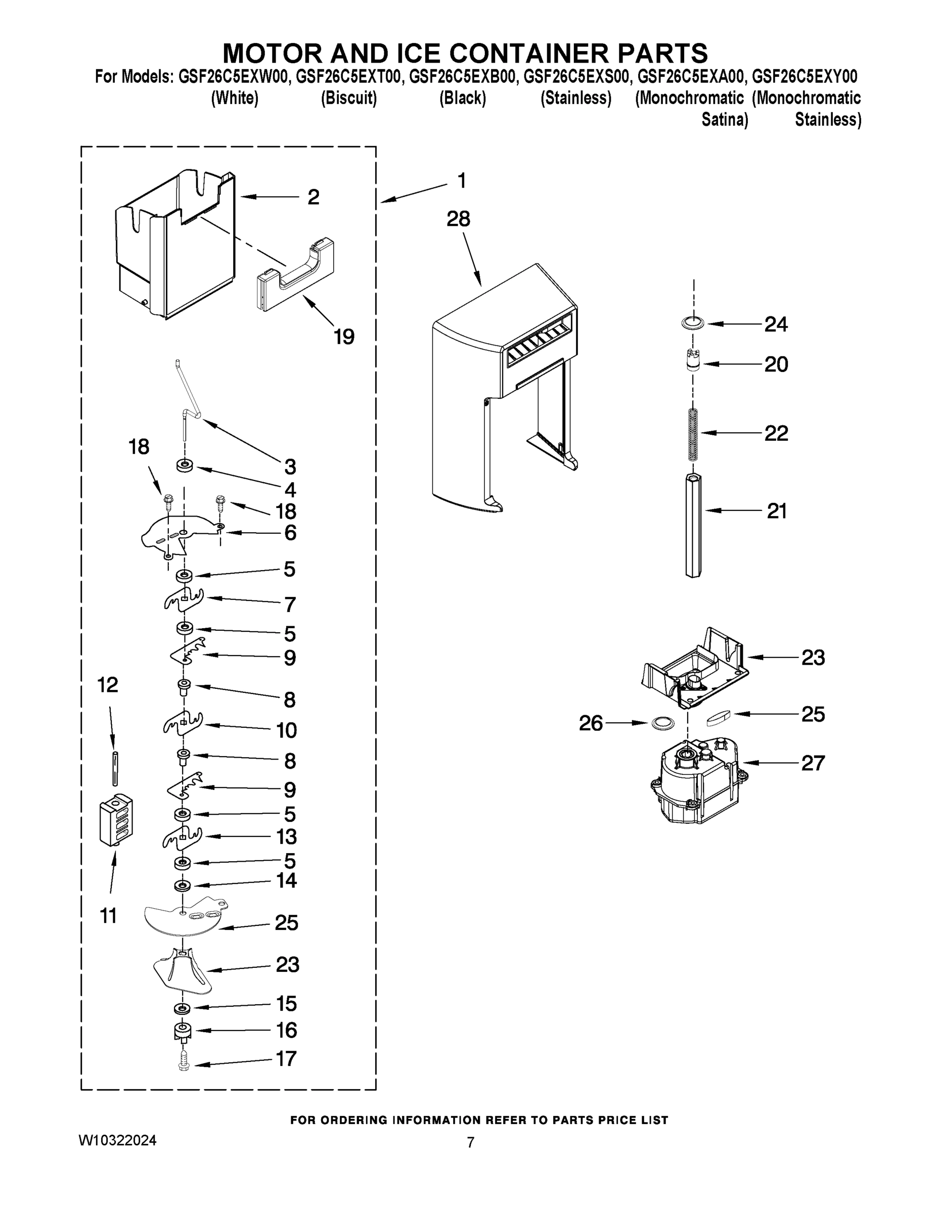 05 - MOTOR AND ICE CONTAINER PARTS