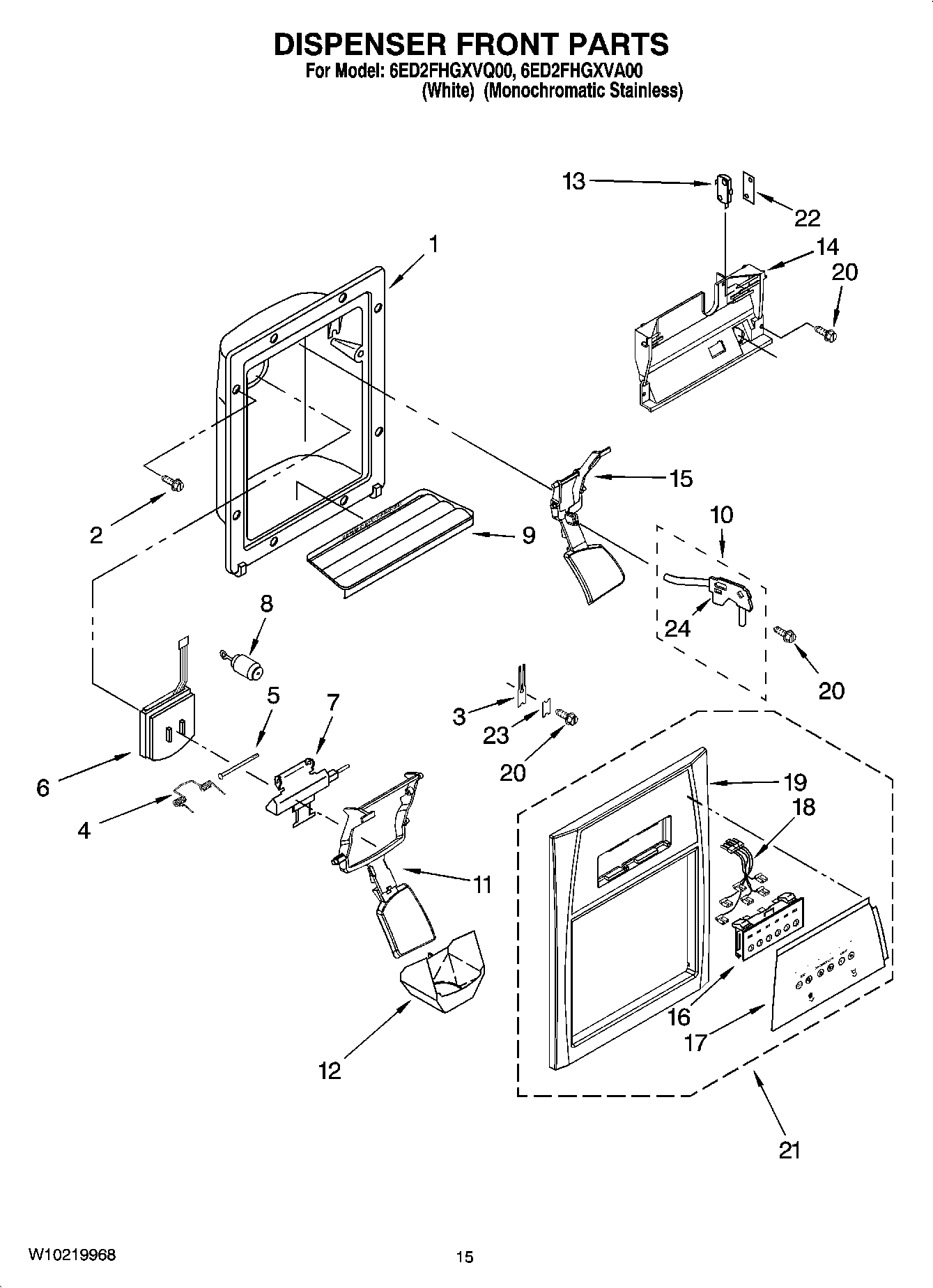 10 - DISPENSER FRONT PARTS