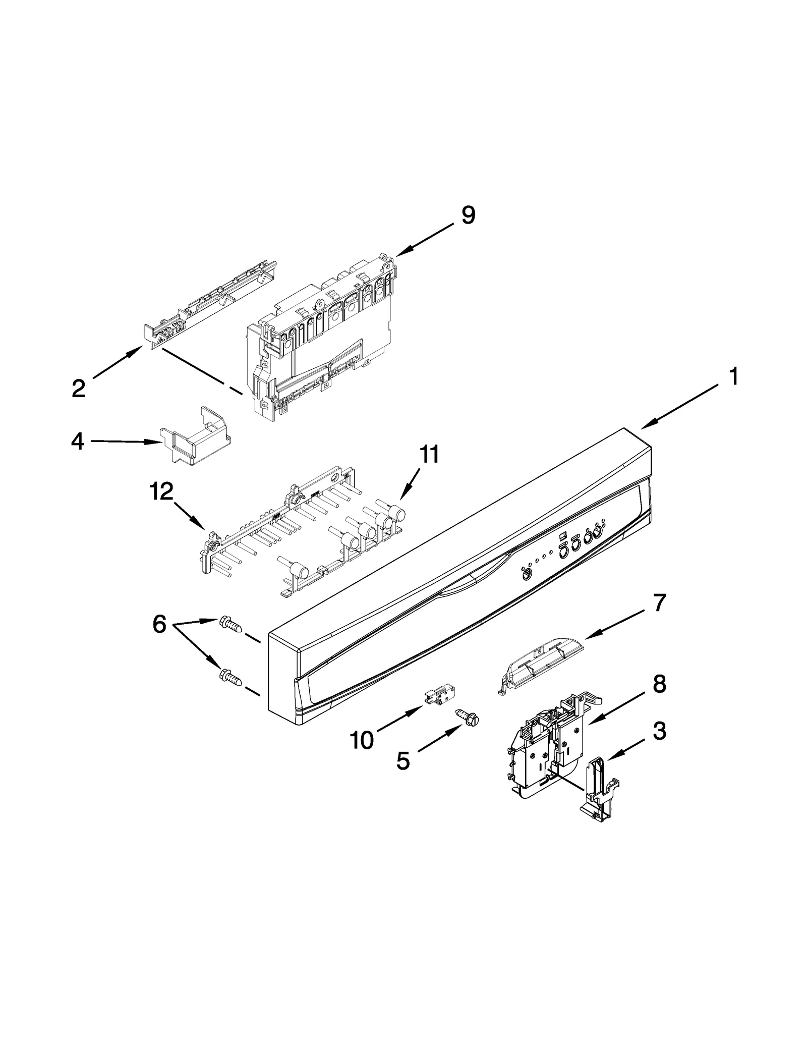 CONTROL PANEL AND LATCH PARTS