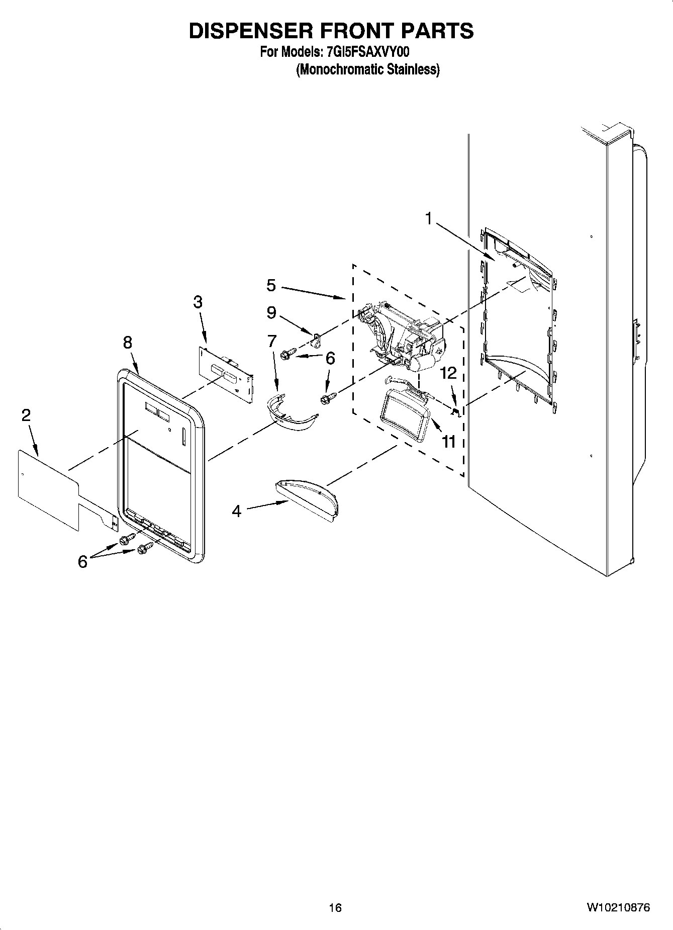 09 - DISPENSER FRONT PARTS