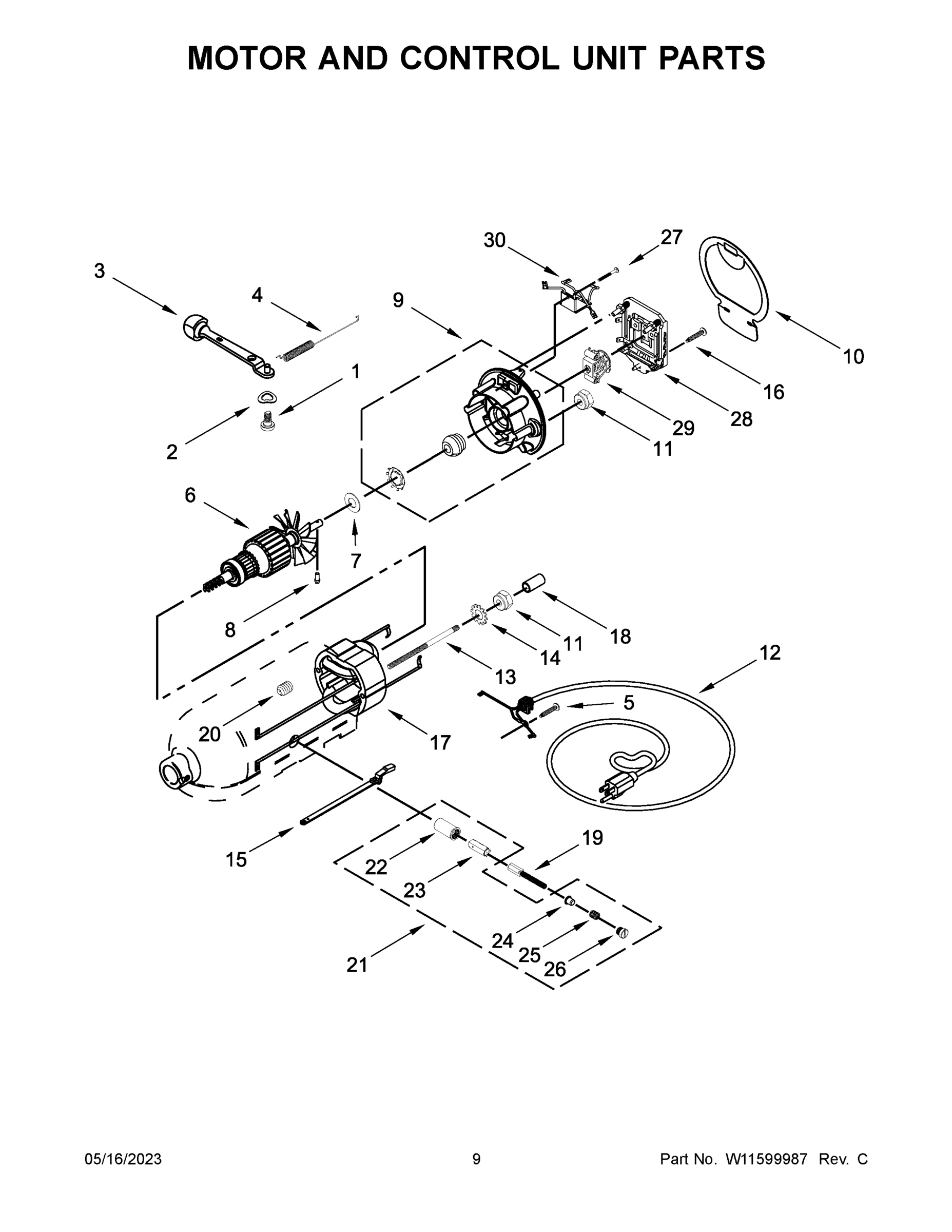 05 - MOTOR AND CONTROL UNIT PARTS