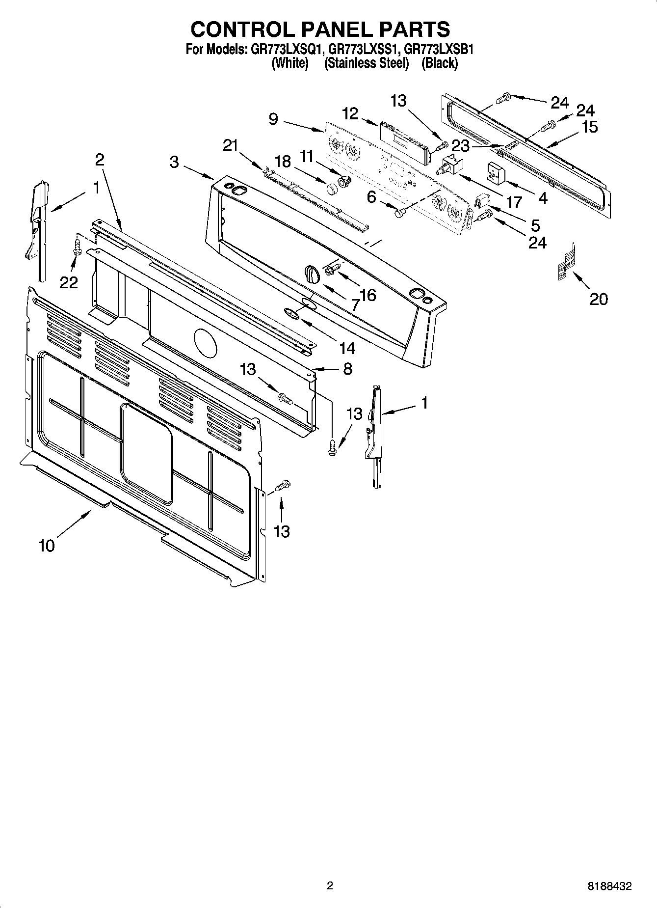 02 - CONTROL PANEL PARTS