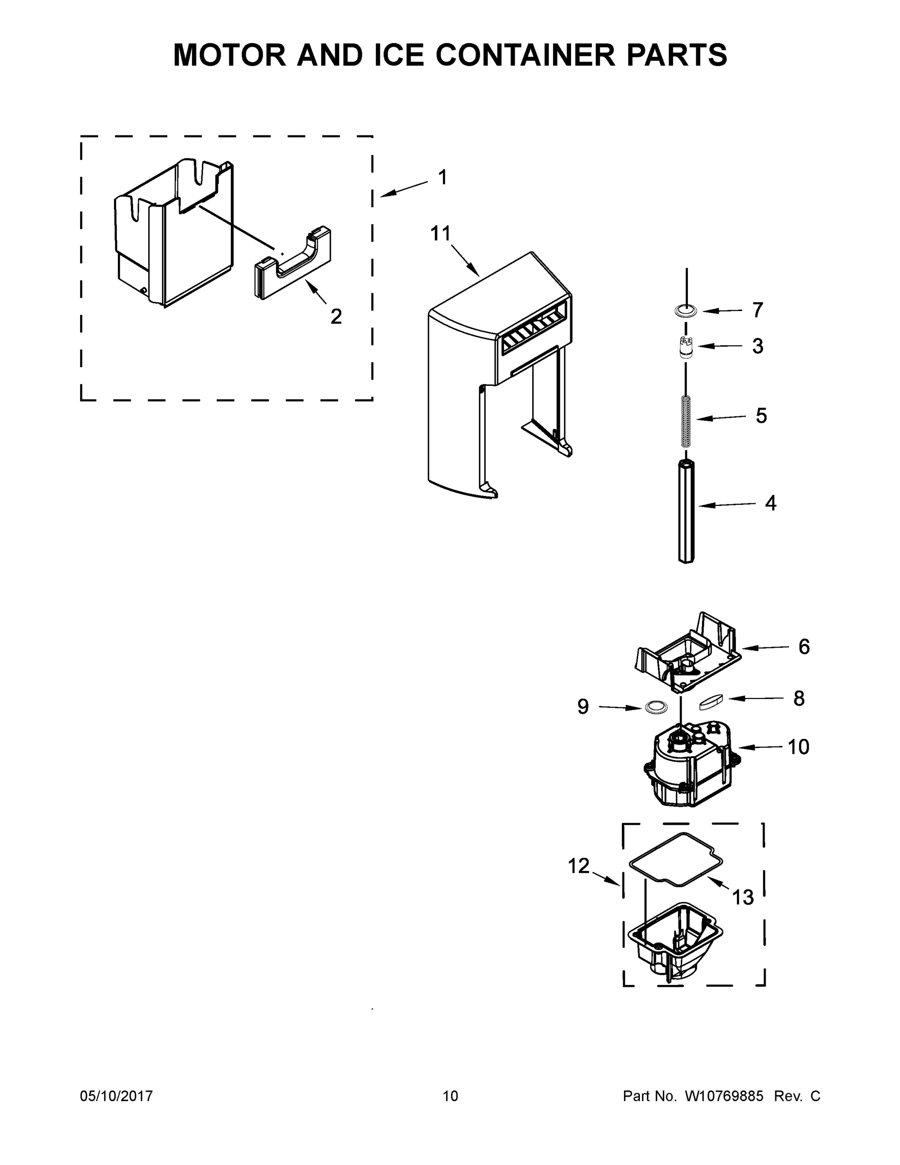 06 - MOTOR AND ICE CONTAINER PARTS