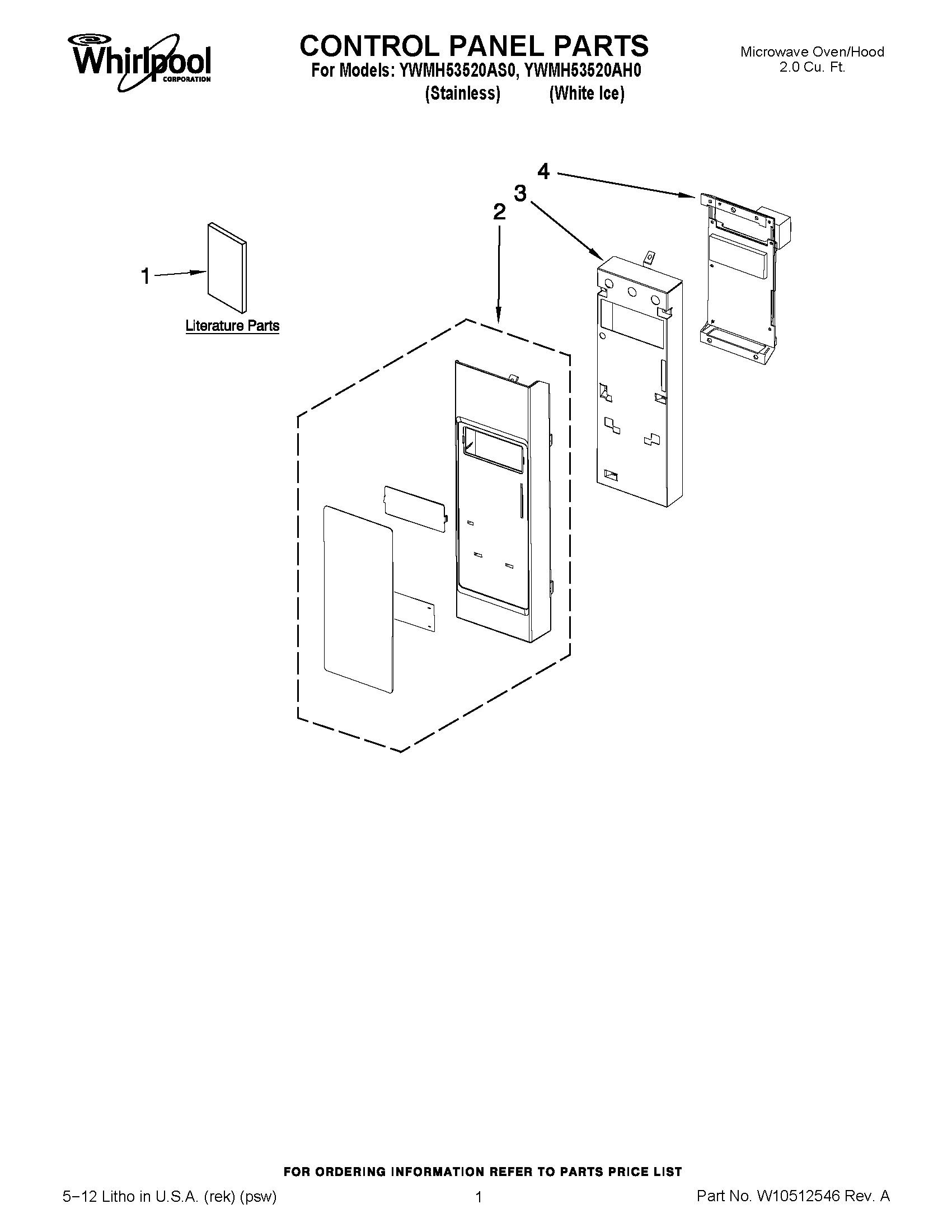01 - CONTROL PANEL PARTS