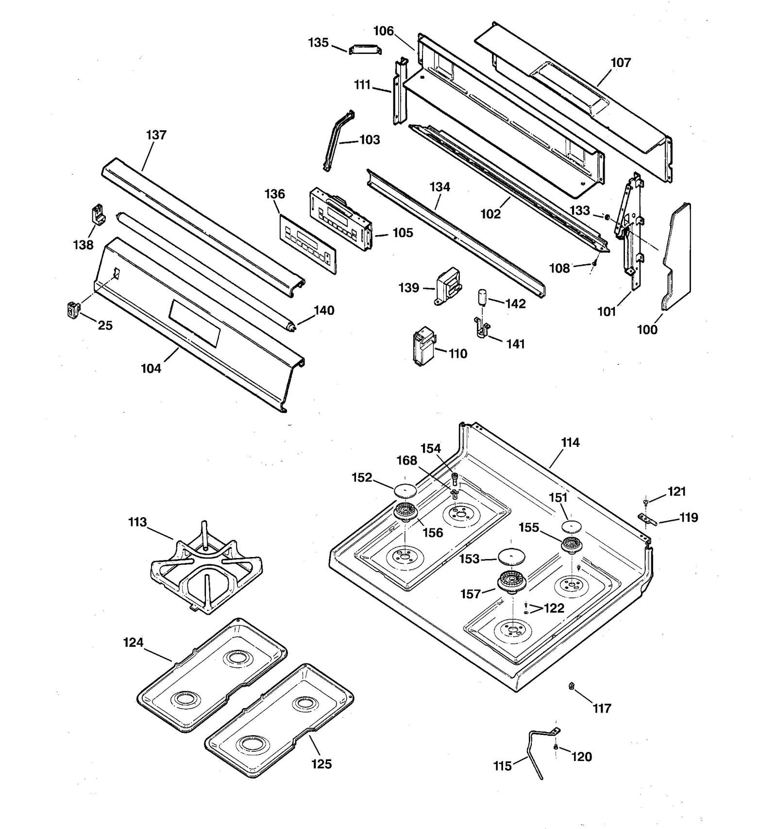 CONTROL PANEL & COOKTOP