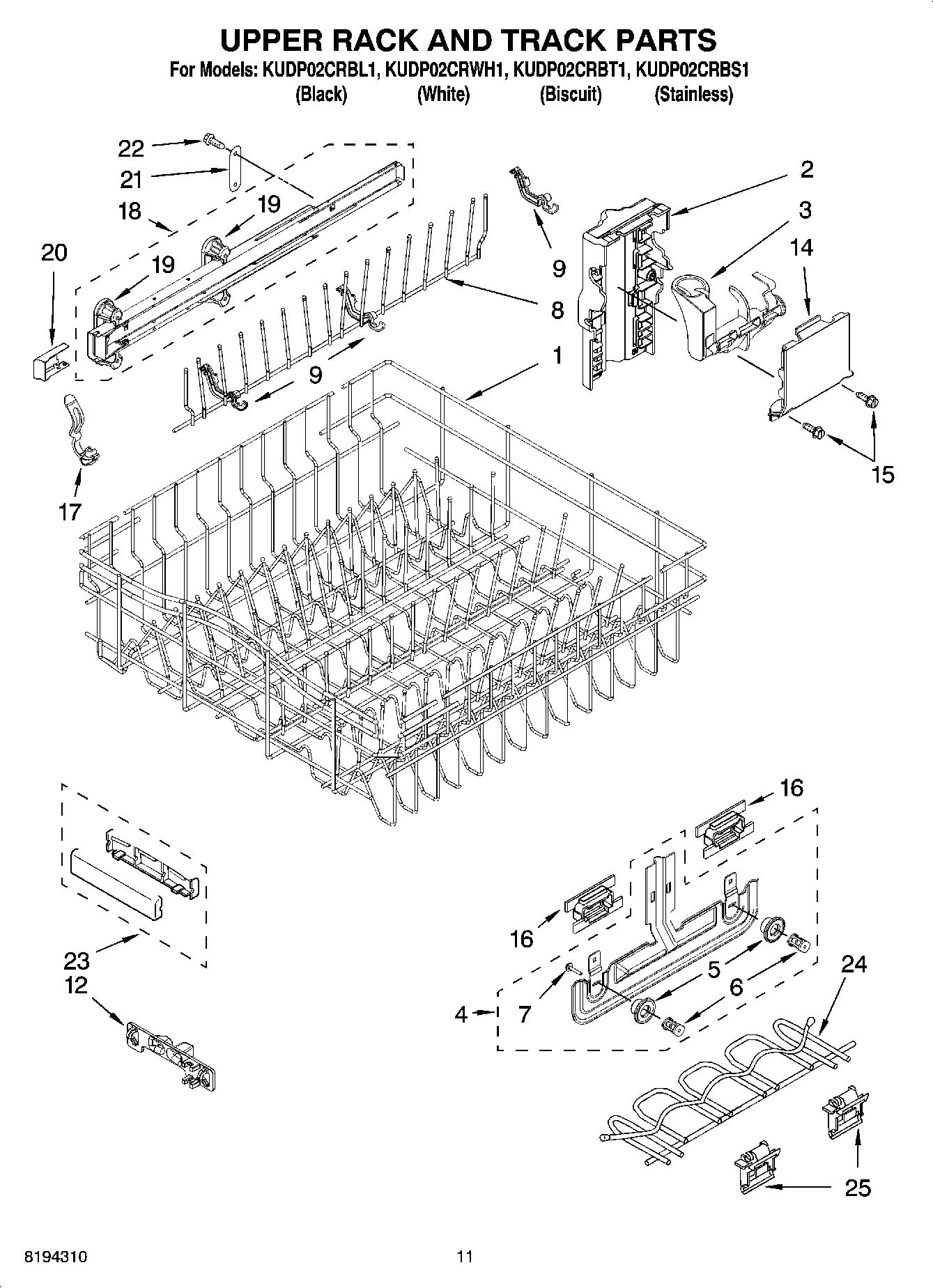 09 - UPPER RACK AND TRACK PARTS