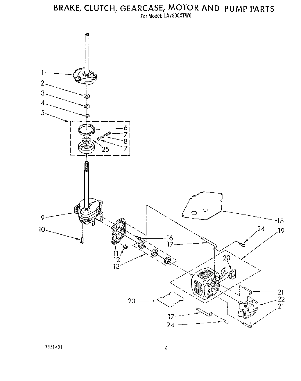 06 - BRAKE, CLUTCH, GEARCASE, MOTOR AND PUMP
