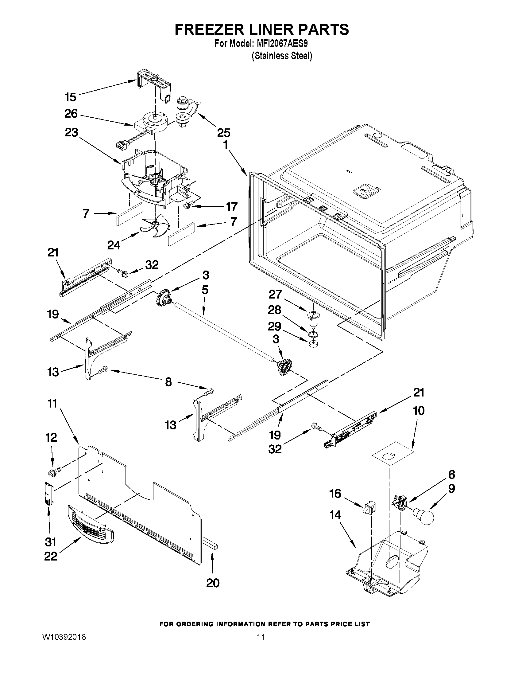 06 - FREEZER LINER PARTS