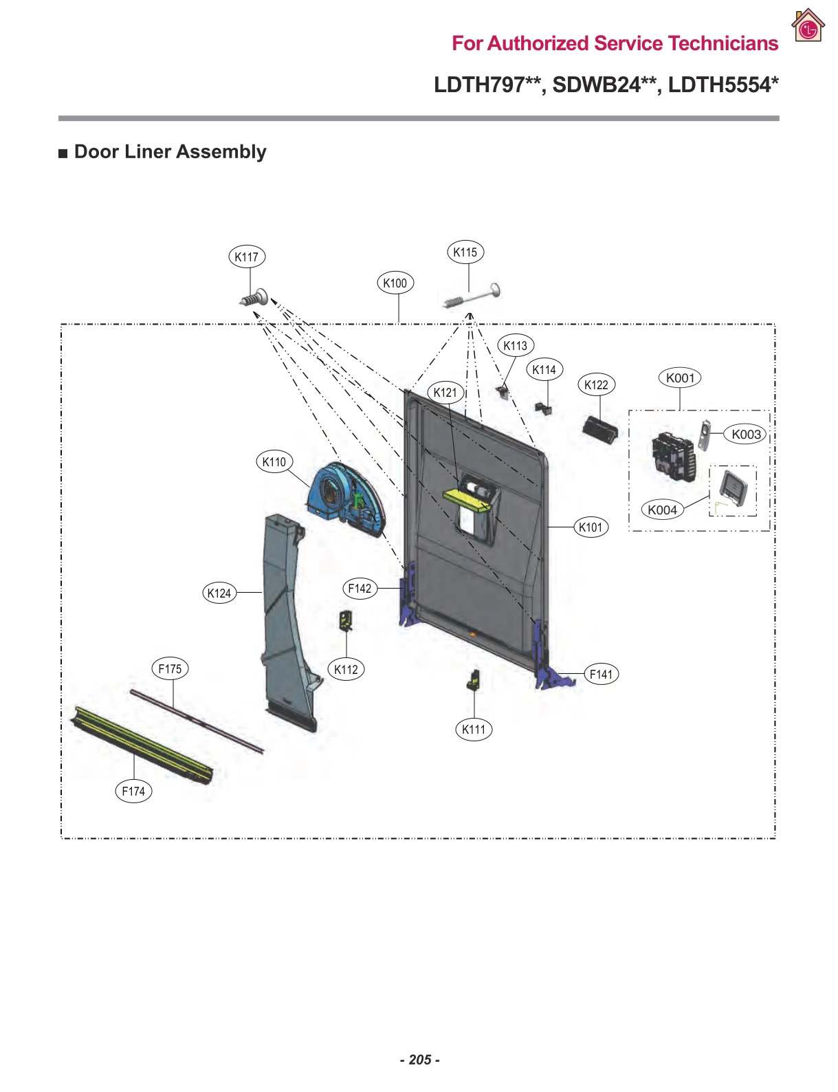 DOOR LINER ASSEMBLY