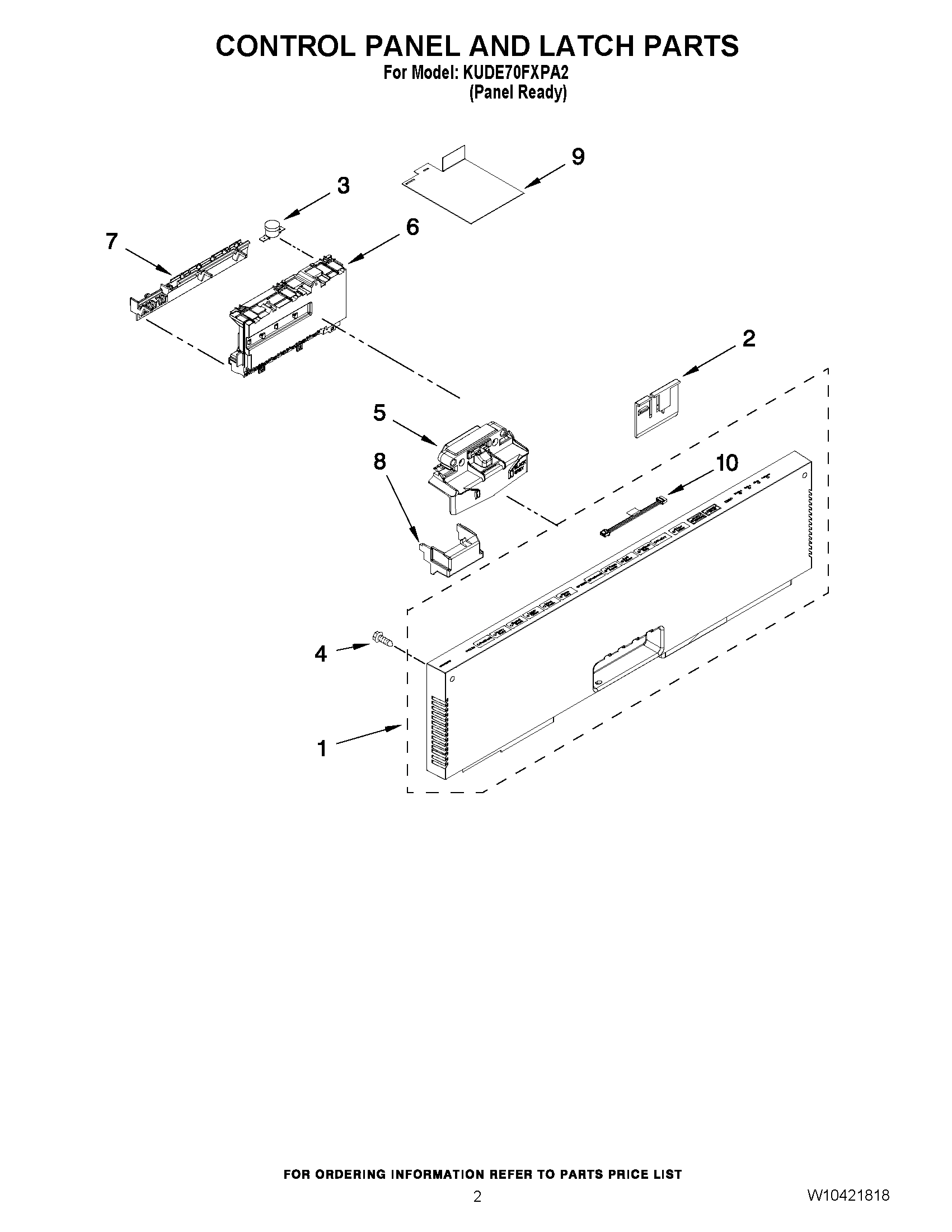 02 - CONTROL PANEL AND LATCH PARTS
