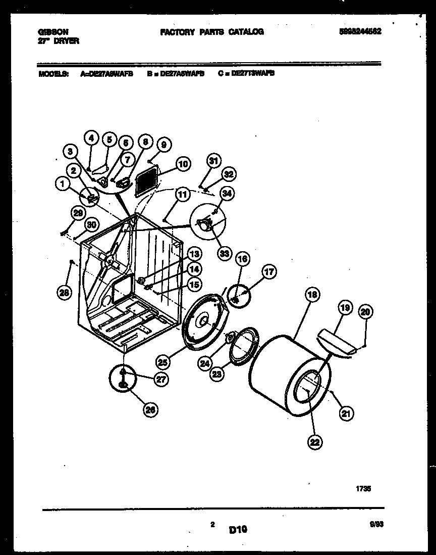 02 - CABINET AND COMPONENT PARTS
