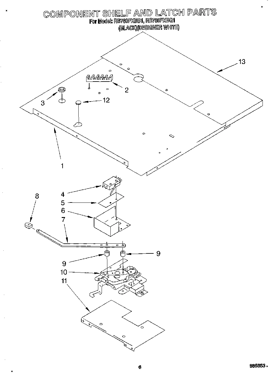 05 - COMPONENT SHELF AND LATCH