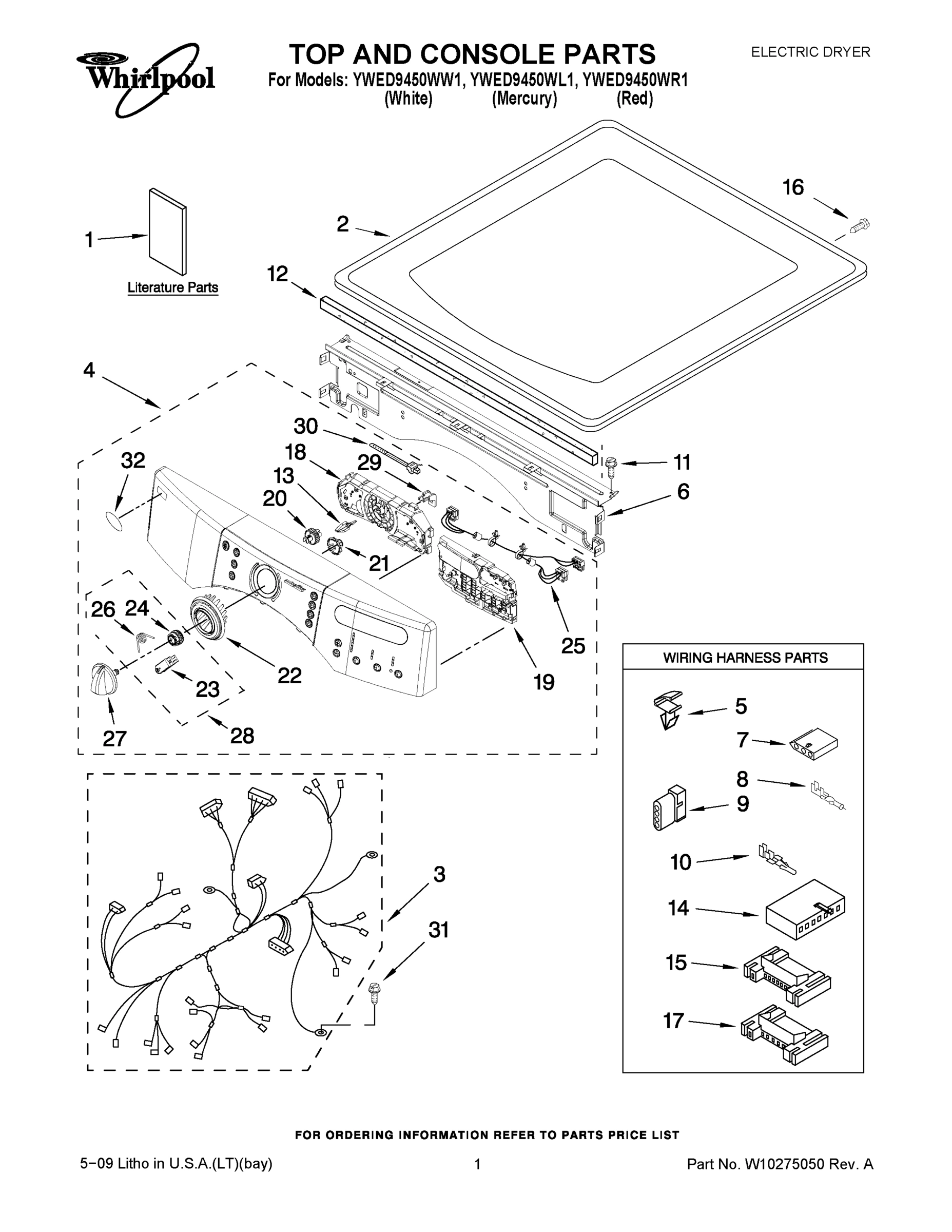 01 - TOP AND CONSOLE PARTS
