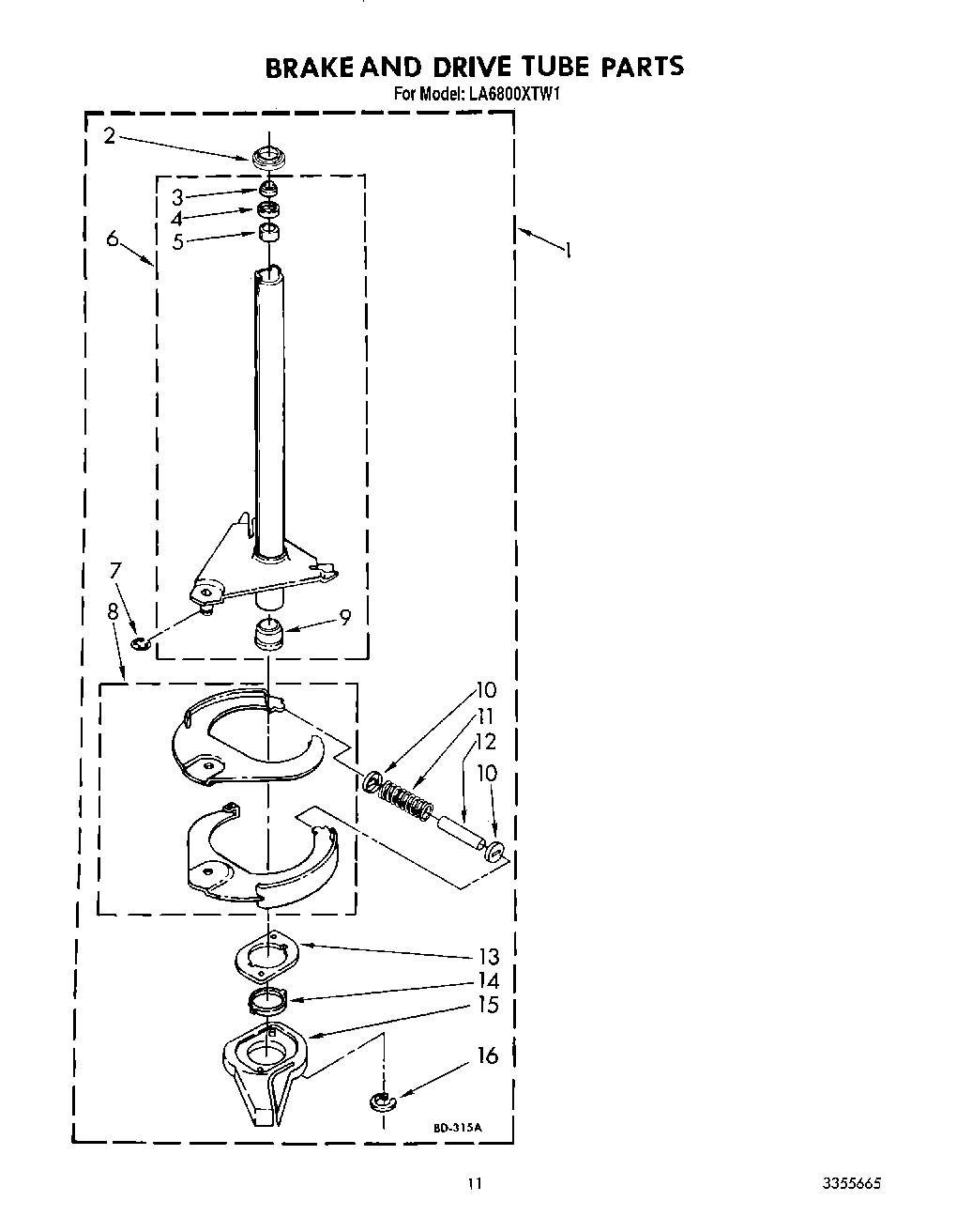 10 - BRAKE AND DRIVE TUBE