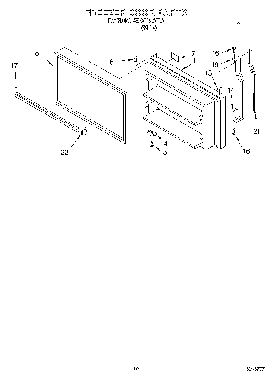 07 - FREEZER DOOR, LIT/OPTIONAL