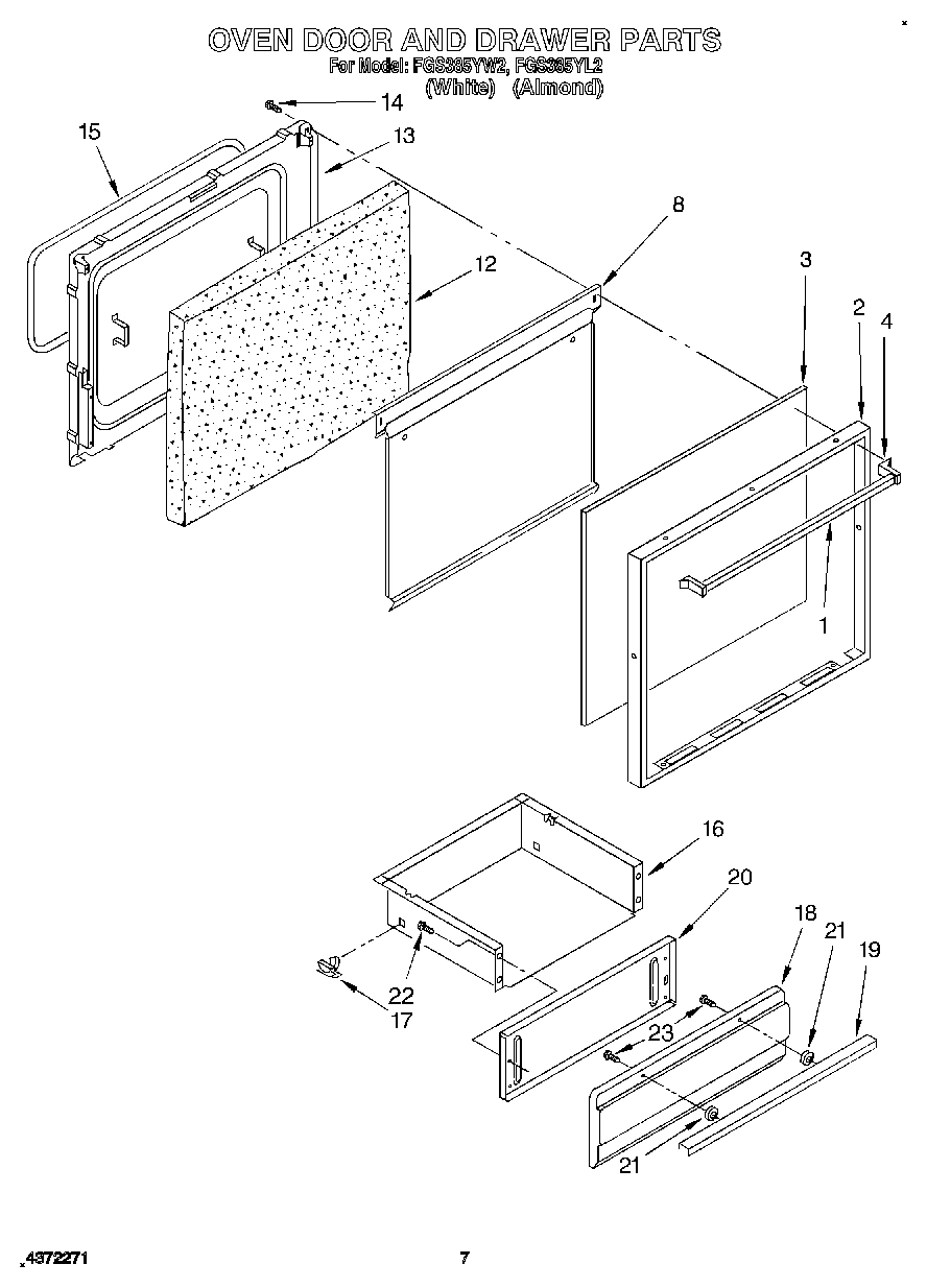 07 - OVEN DOOR AND DRAWER