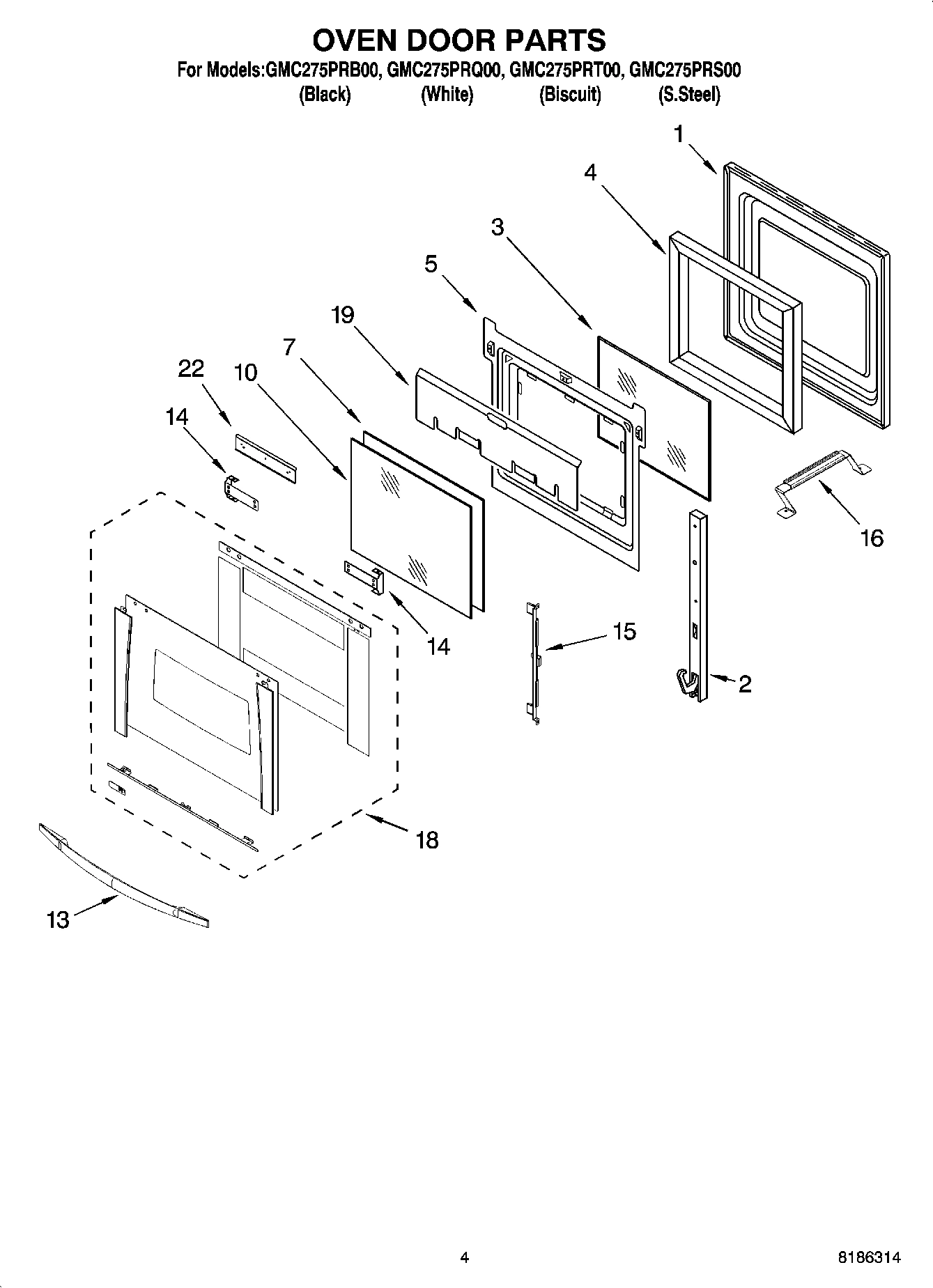 03 - OVEN DOOR PARTS