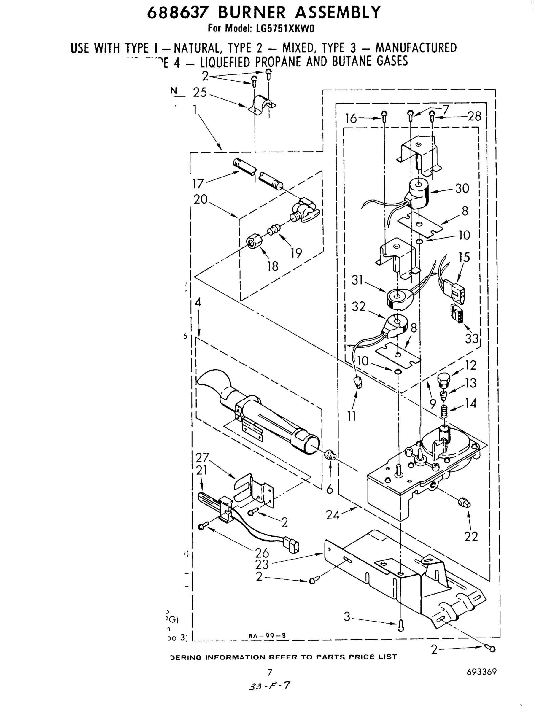 05 - 688637 BURNER ASSEMBLY