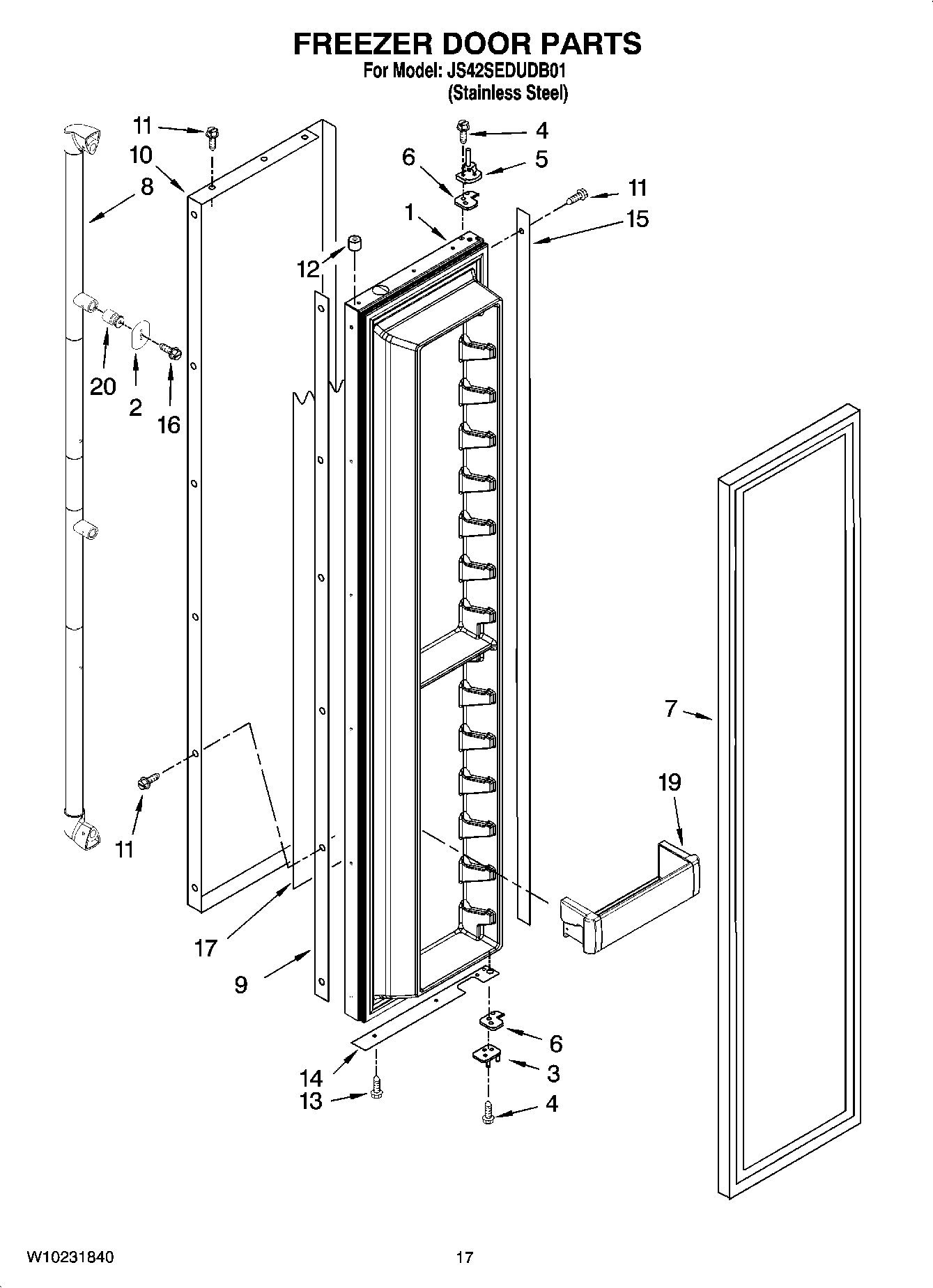 11 - FREEZER DOOR PARTS