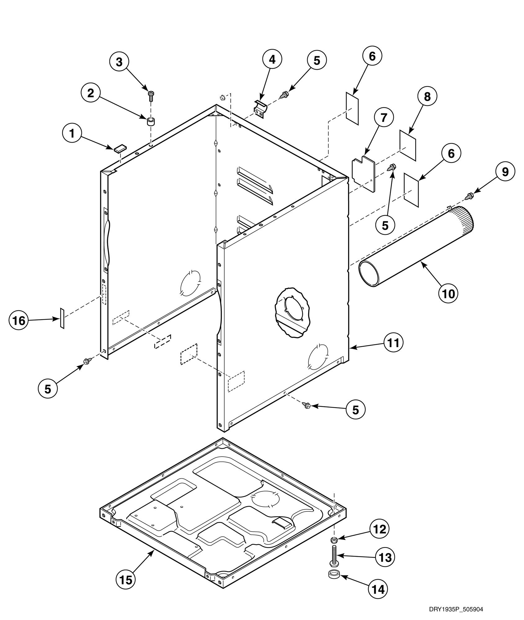 Cabinet, Exhaust Duct and Base