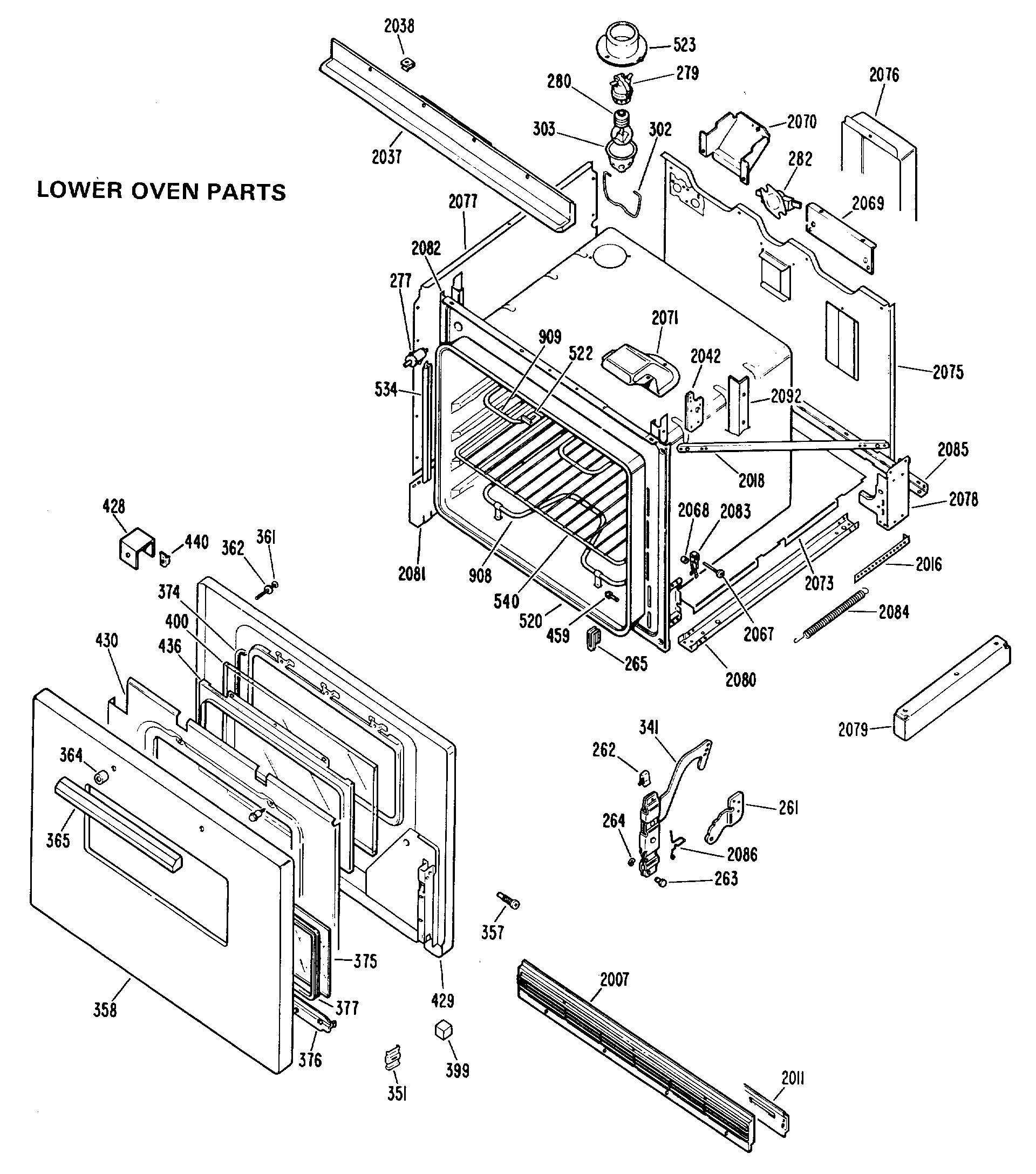 LOWER OVEN PARTS